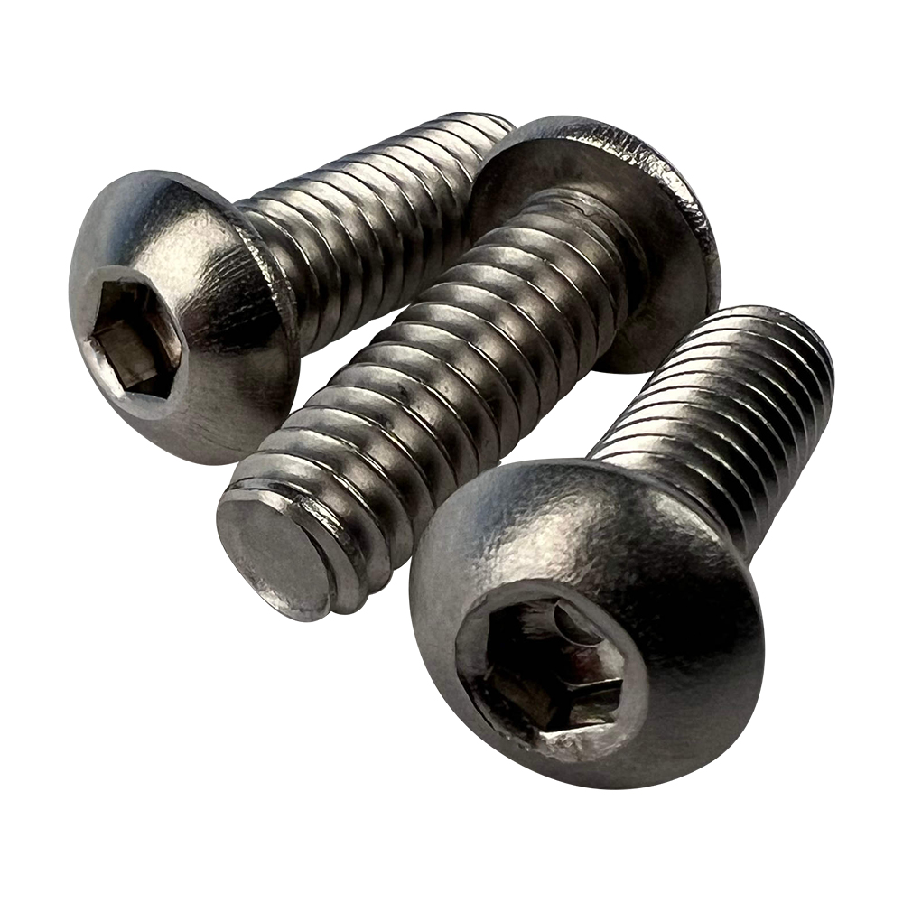 Socket Button Head Screw, Stainless Steel 18-8, 1/4