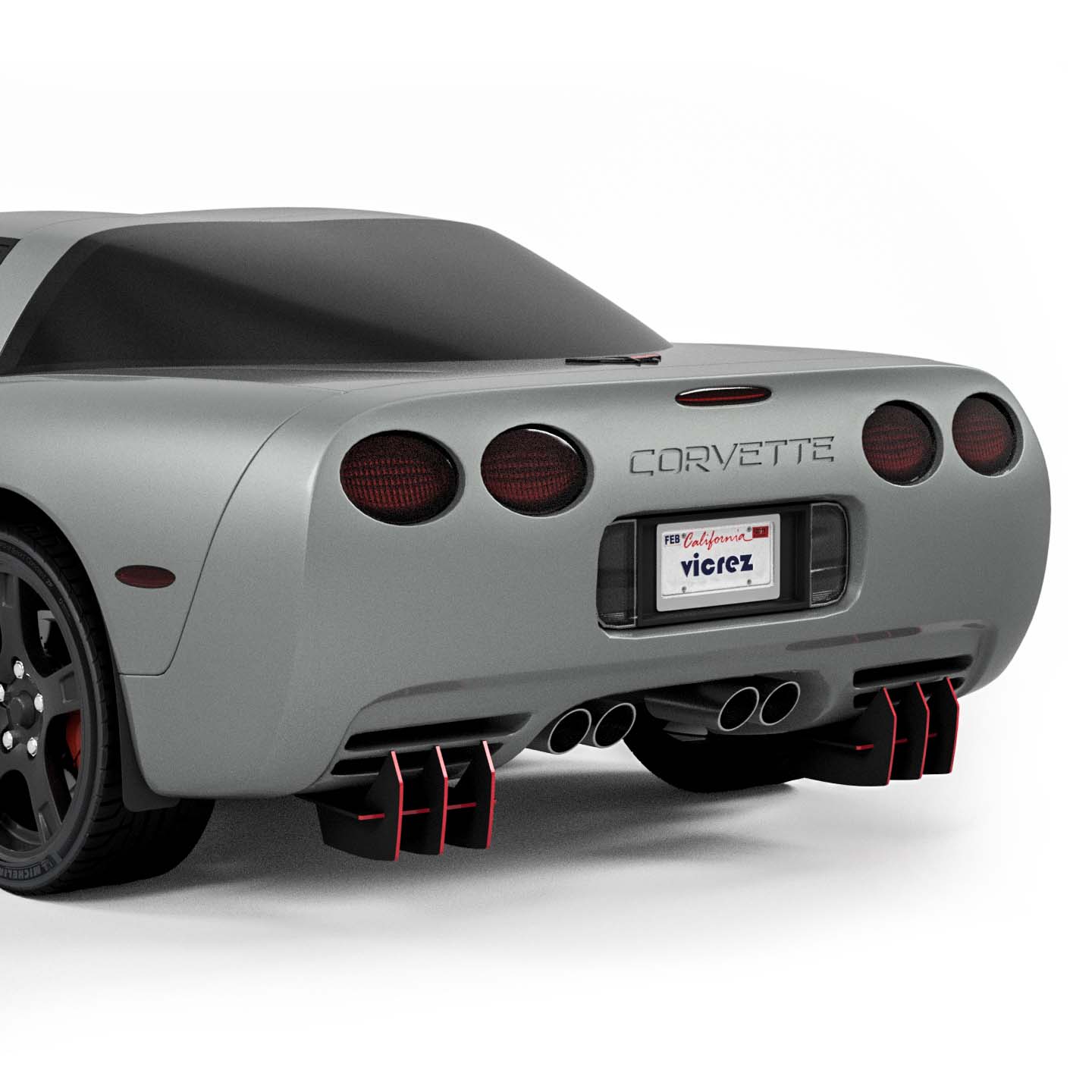 Vicrez C5 Centa VR2 Rear Diffuser vz102630 | Corvette C5 1997–2004