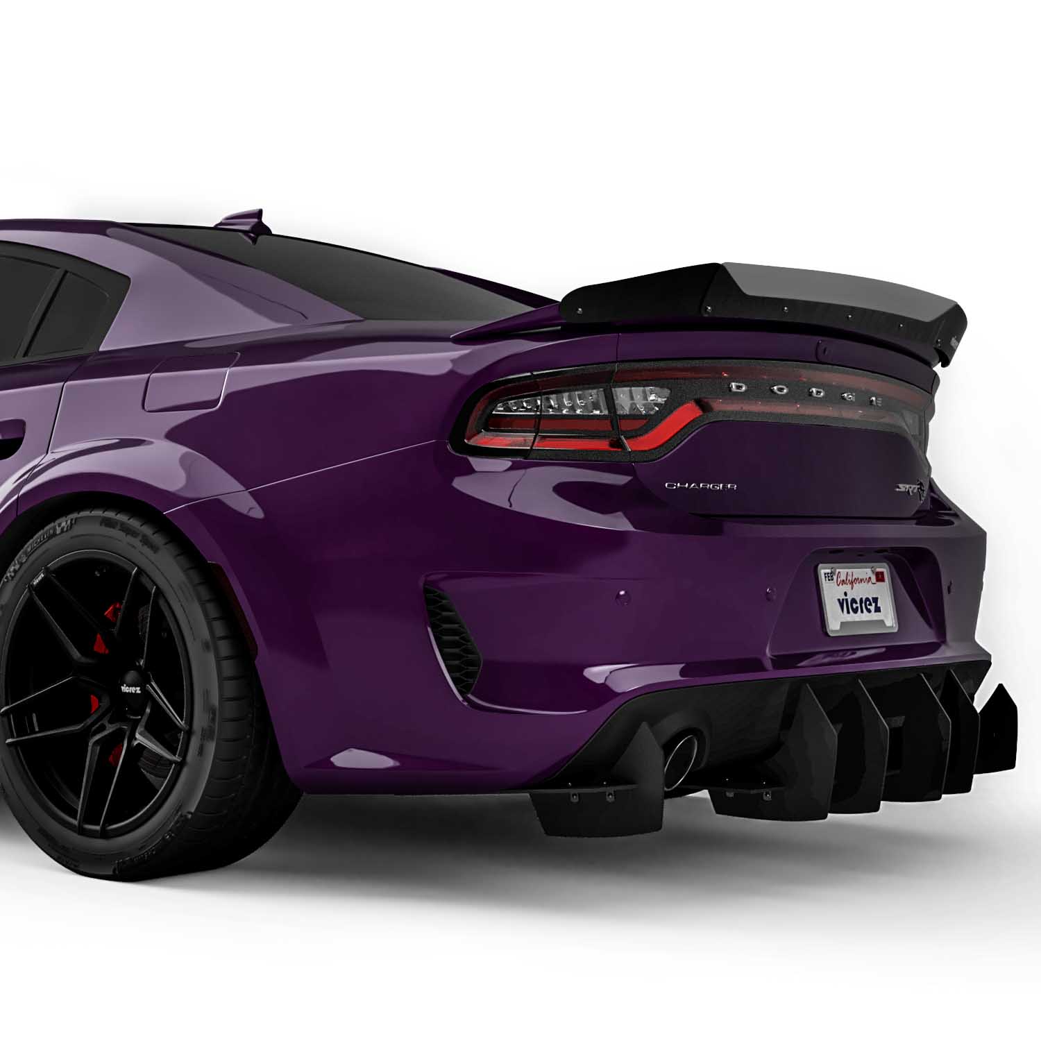 Vicrez Centa VR2 Rear Diffuser vz102189 | Dodge Charger 2008-2023