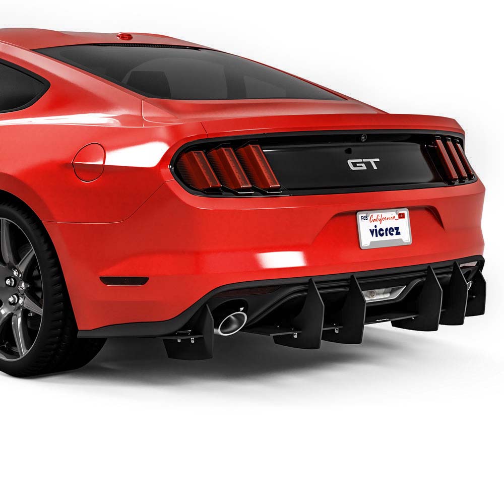 Vicrez Centa VR2 Rear Diffuser vz102308 | Ford Mustang 2015-2017