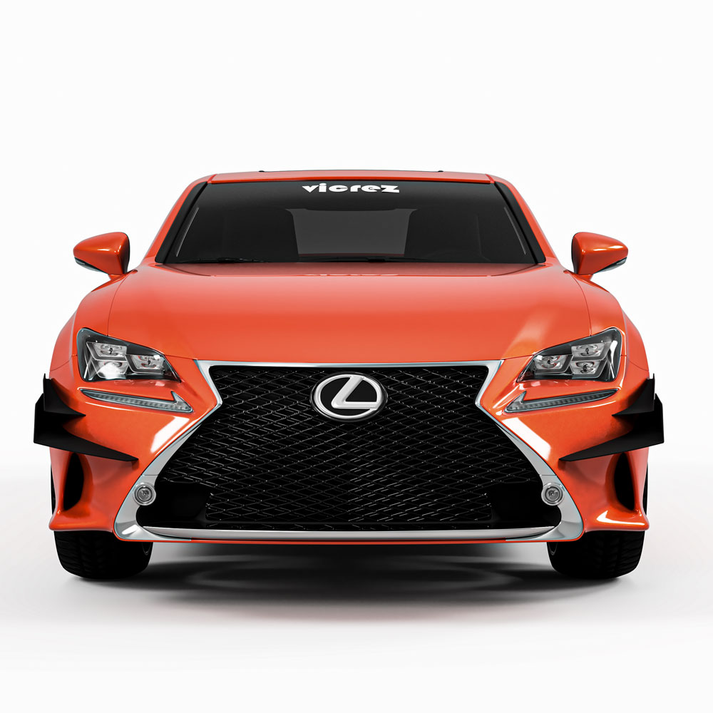 Vicrez CR1 and CR2 Front Bumper Canards vz102251 | Lexus RC350 F