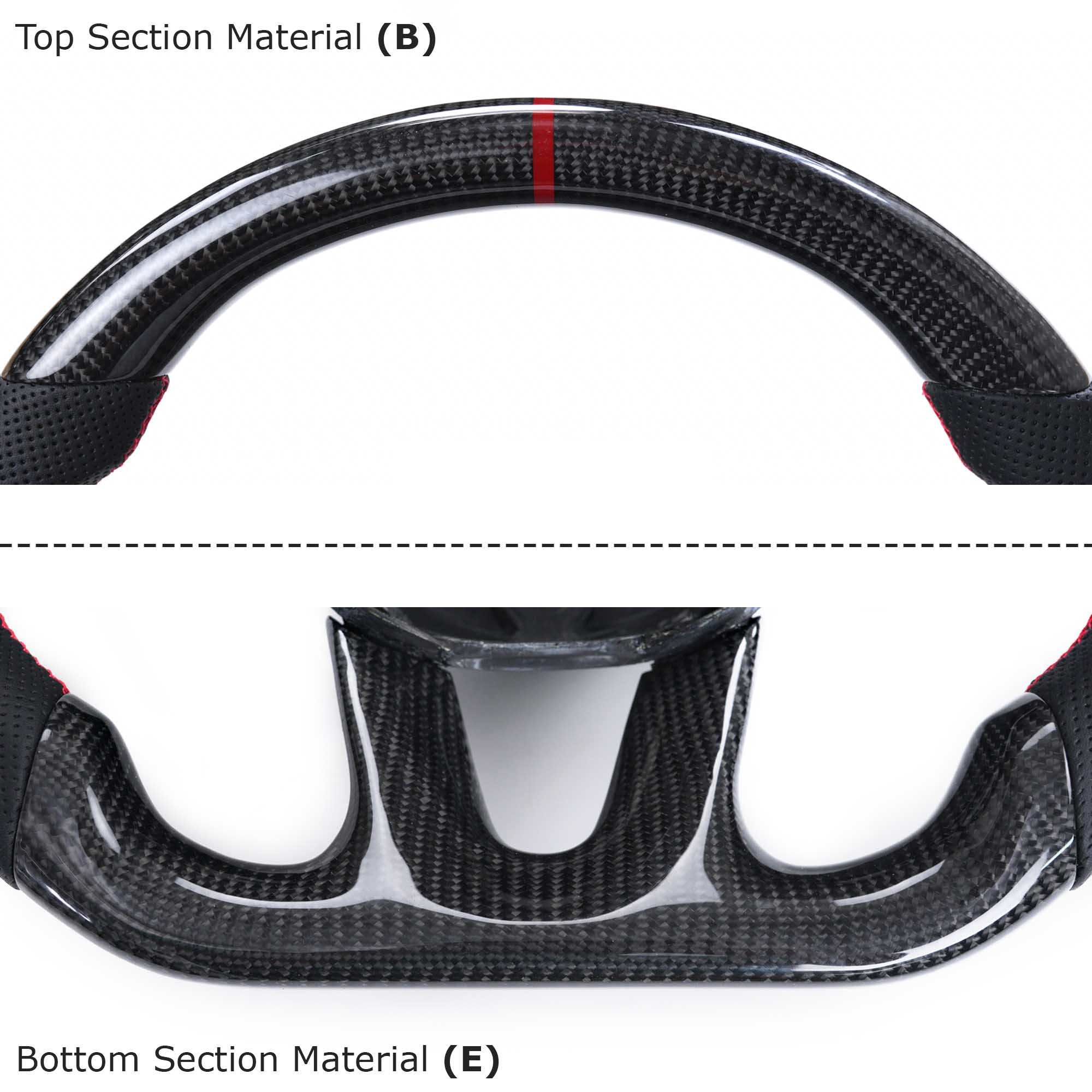 Vicrez Carbon Fiber Steering Wheel +LED vz102341 | Dodge