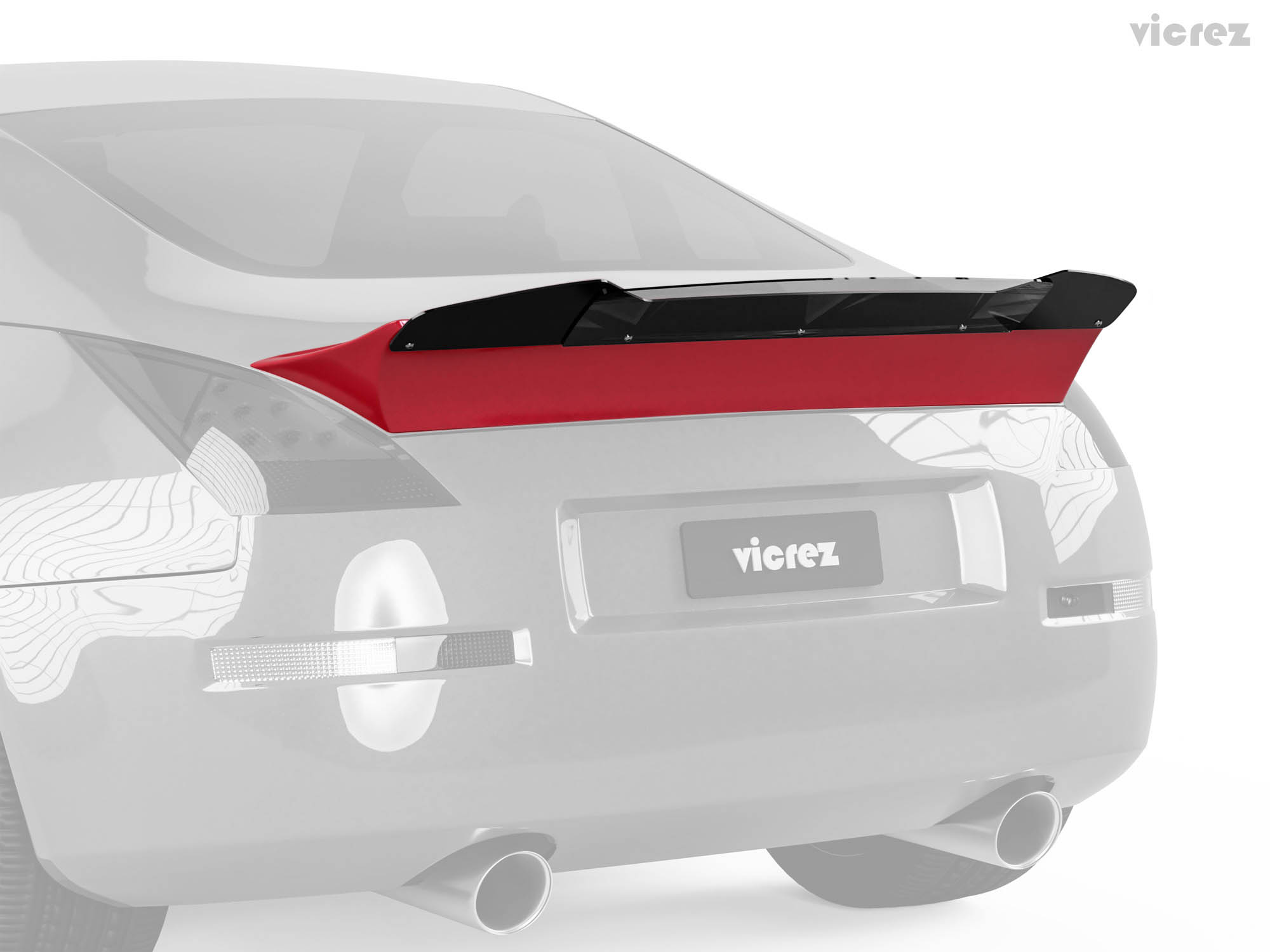 Vicrez Wicker Bill Add-on V3R vz101401 for Ducktail Wing Spoiler