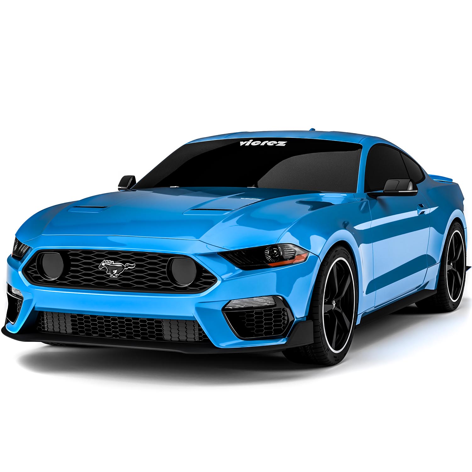 Vicrez Front Bumper Mach 1 style vz102496 | Ford Mustang 2018-2023