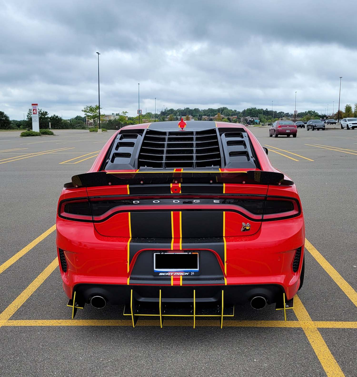 Vicrez Gloss Black V3R Style Rear Window Louvers vz102438-GB
