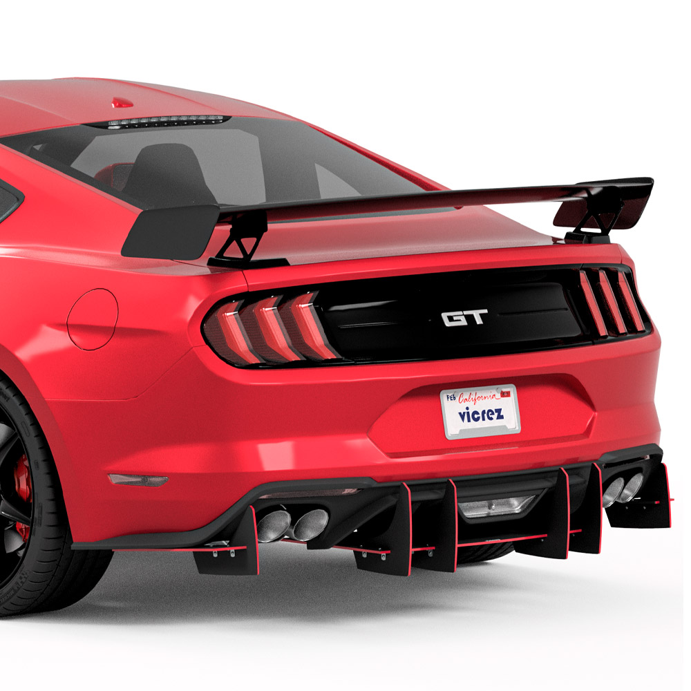 Vicrez Genali VR2 Rear Diffuser vz102636 | Ford Mustang 2015-2025