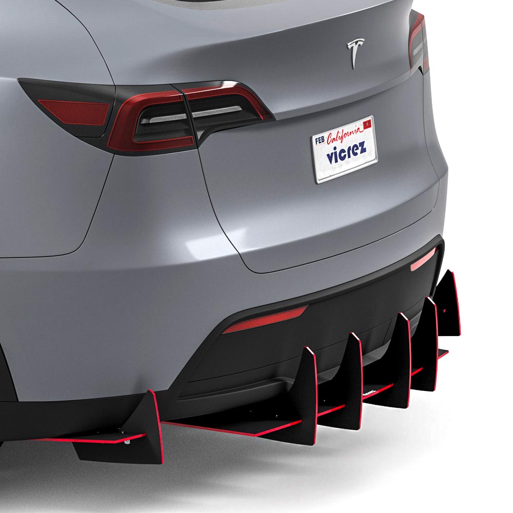 Vicrez Genali VR2 Rear Diffuser vz102645 | Tesla Model Y 2020-2026