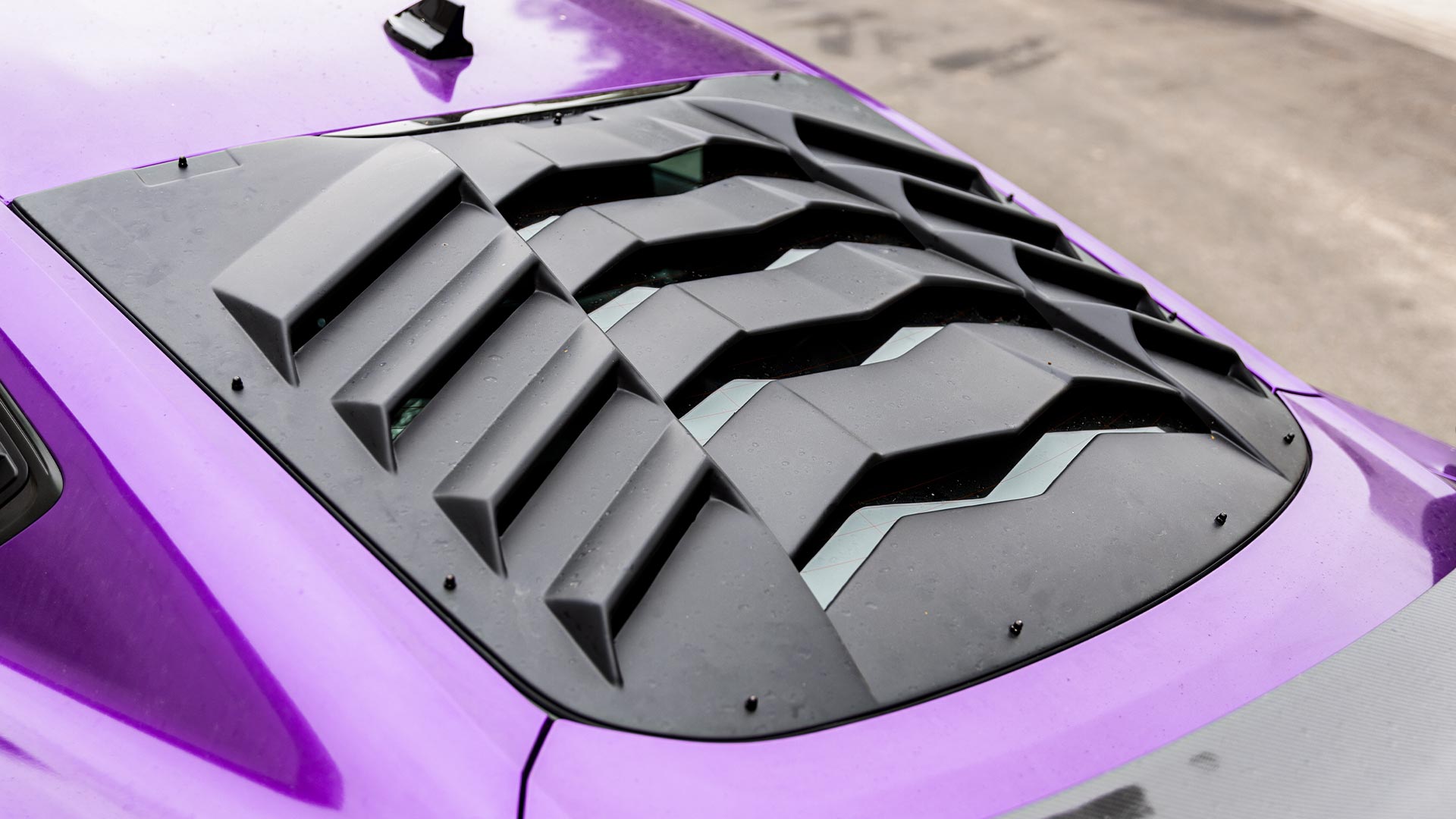 Vicrez LV2 Style Rear & Quarter Window Louvers vz102653 | Ford Mustang 2015-2022