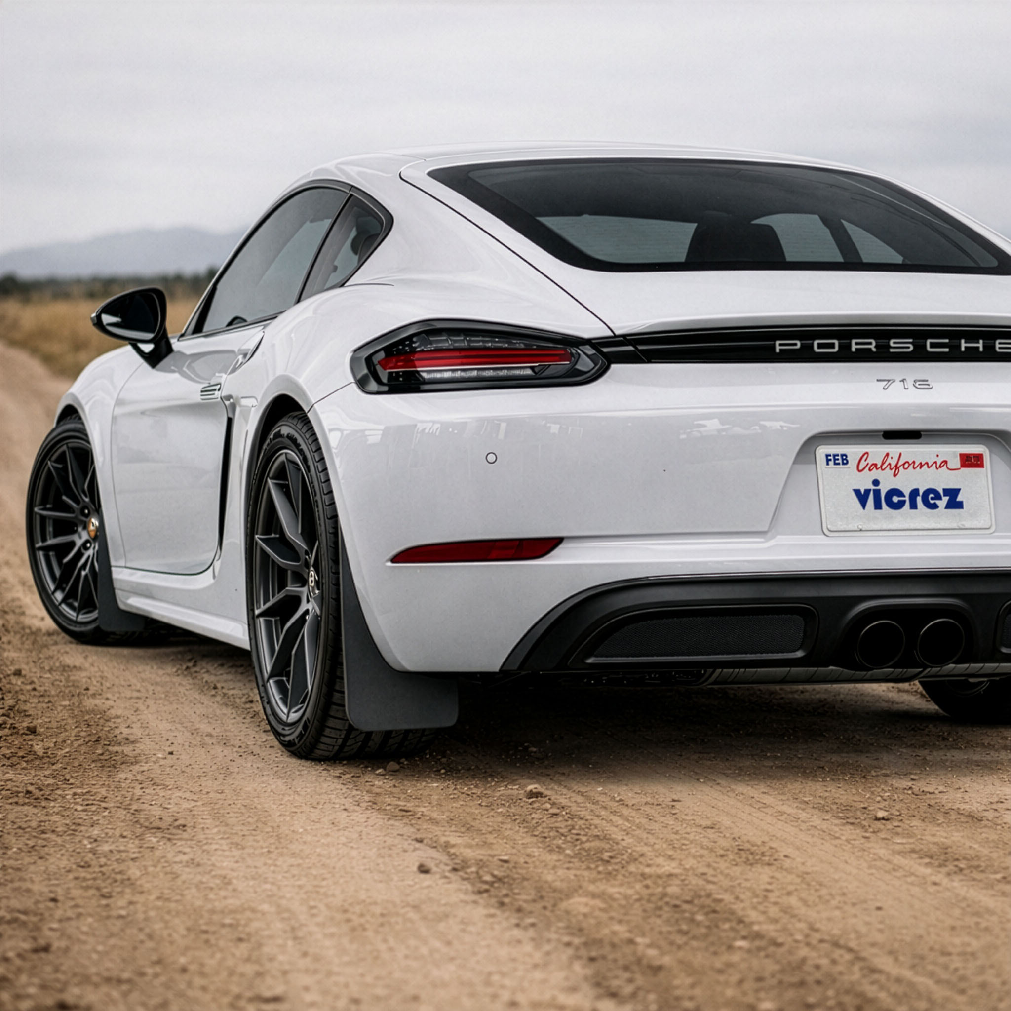Vicrez Mud Flaps Front and Rear vz103311 | Porsche 718 2017-2025