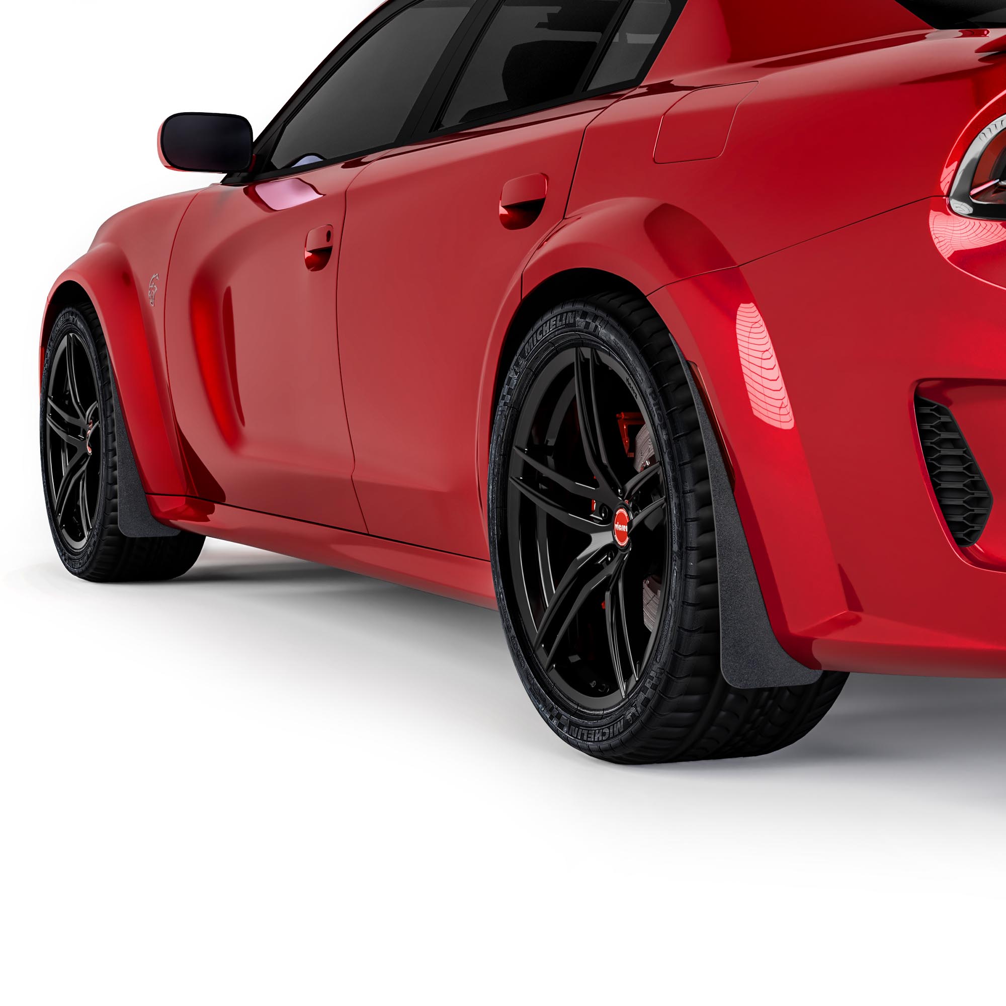 Vicrez Mud Flaps Front and Rear vz102102 | Dodge Charger Widebody 2020-2023