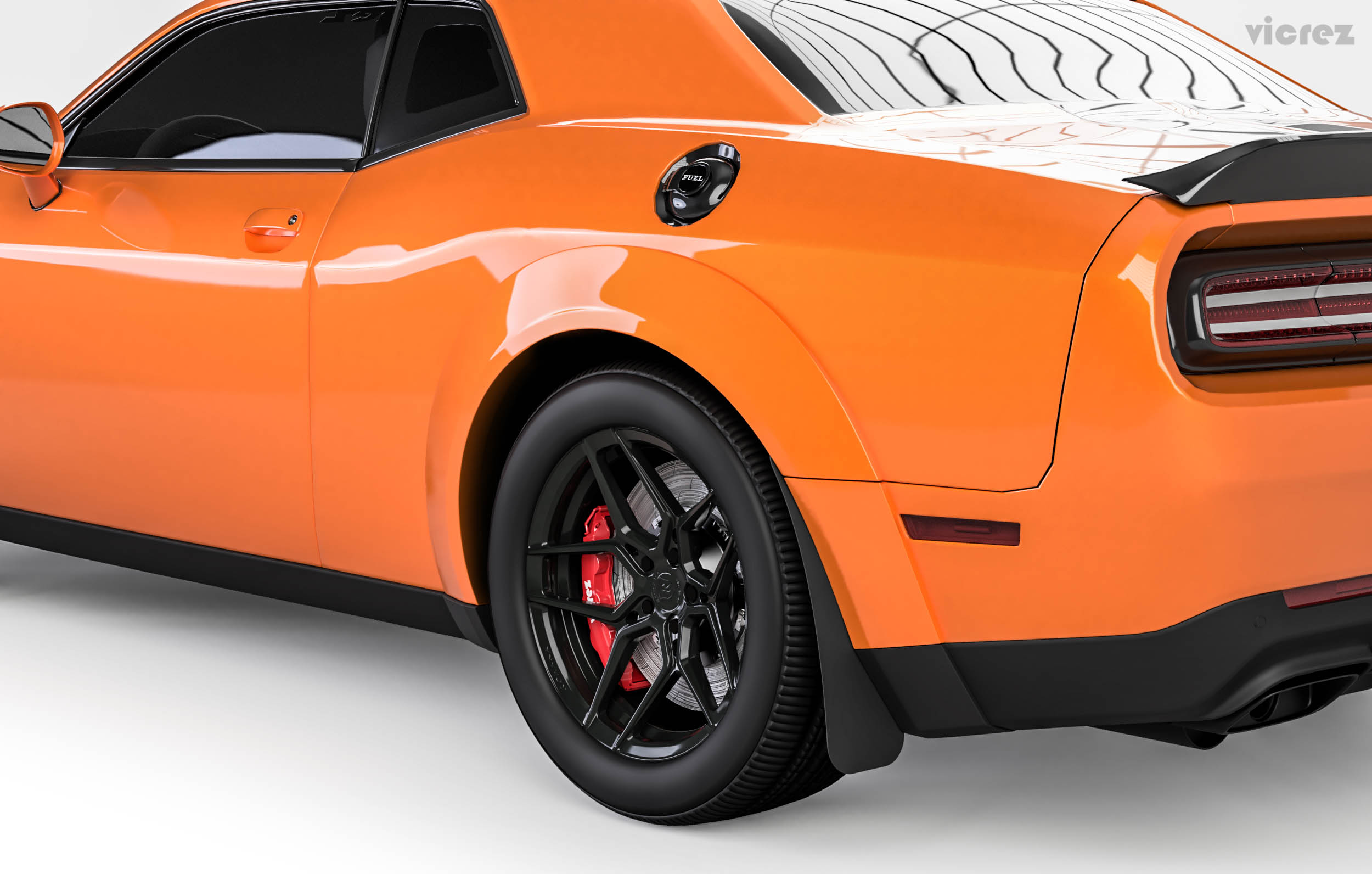 Vicrez Mud Flaps Rear vz101506 | Dodge Challenger Widebody 2008-2022