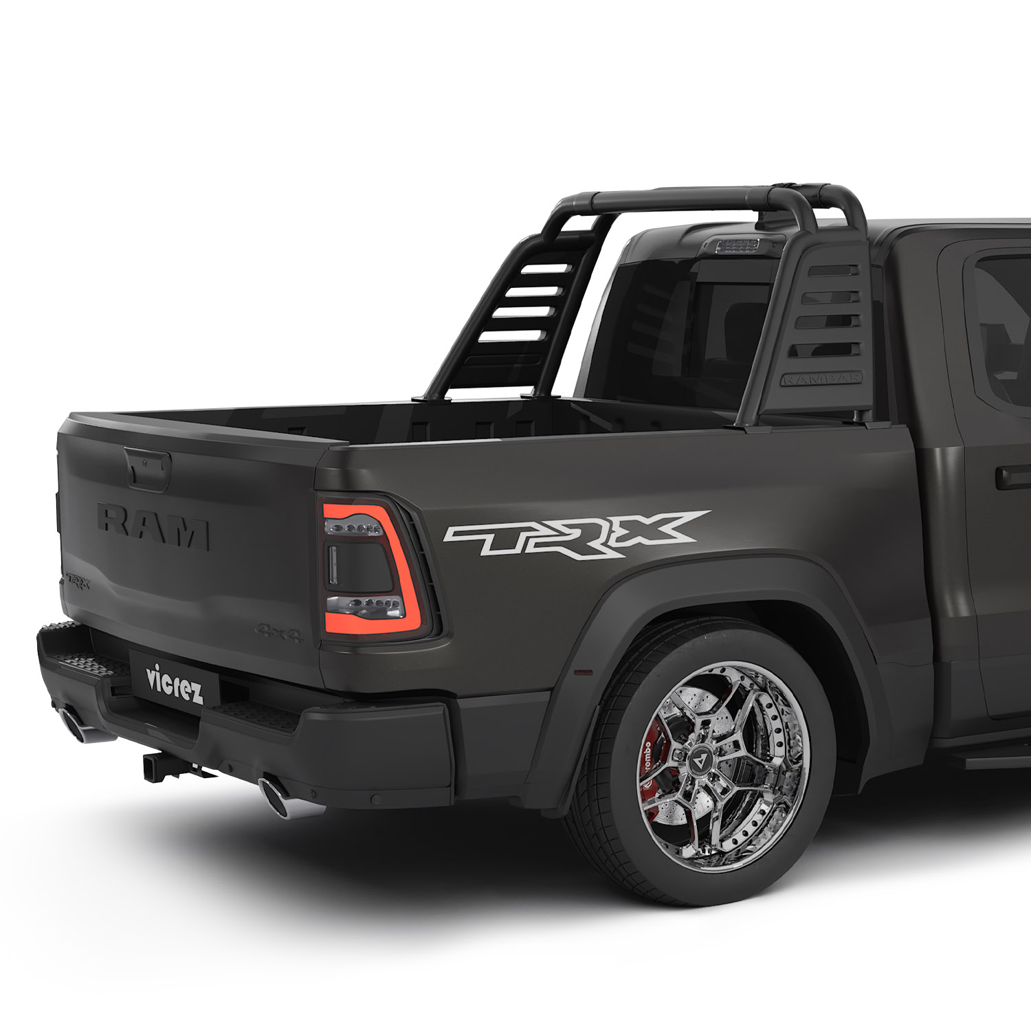 Vicrez Rambar TRX Style vz101945 | RAM 1500 2019-2025 | Vicrez.com
