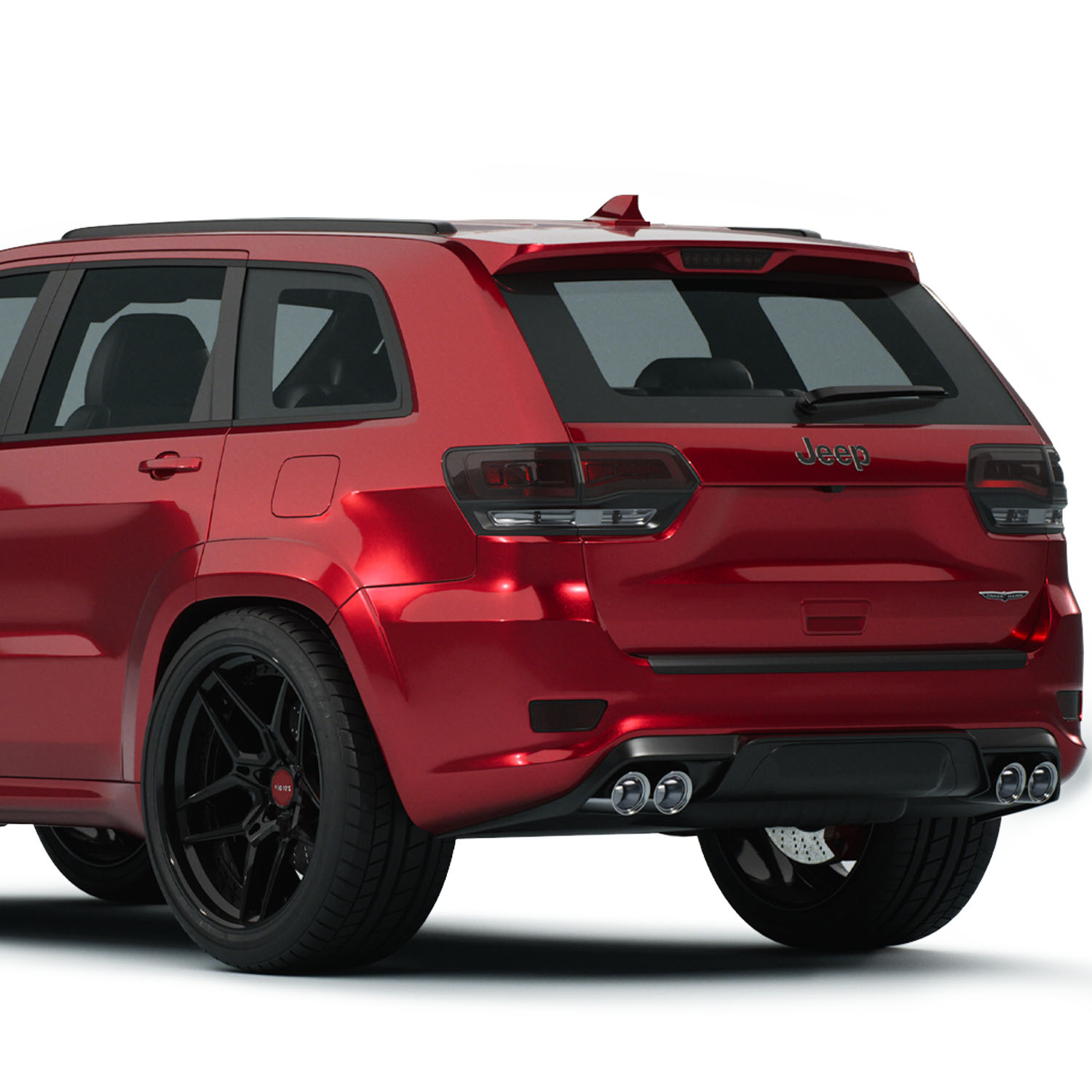 Vicrez Rear Diffuser Trackhawk SRT Style vz101995 | Jeep Grand Cherokee 2012-2021