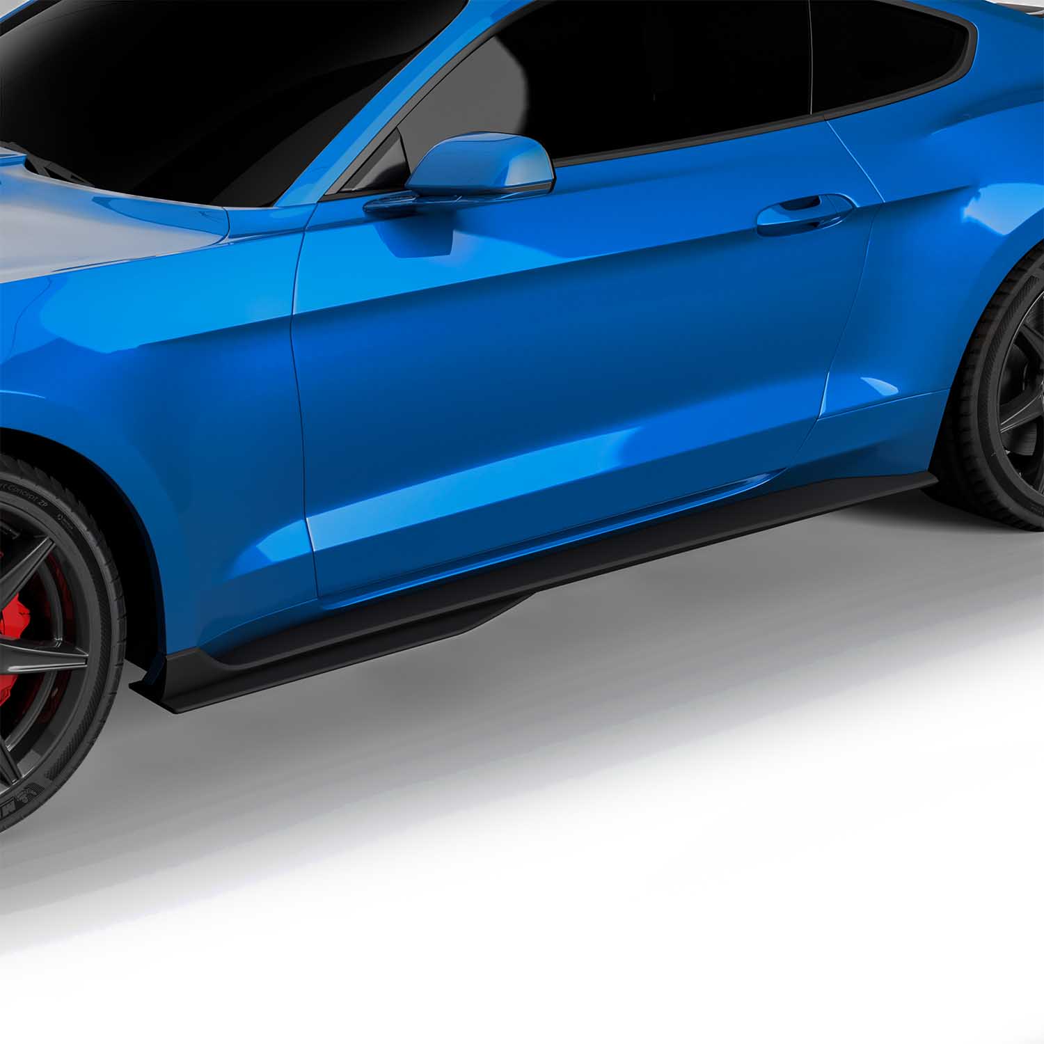 Vicrez Side Skirts Rocker Panels GT500 Style vz102175 | Ford Mustang 2015-2023
