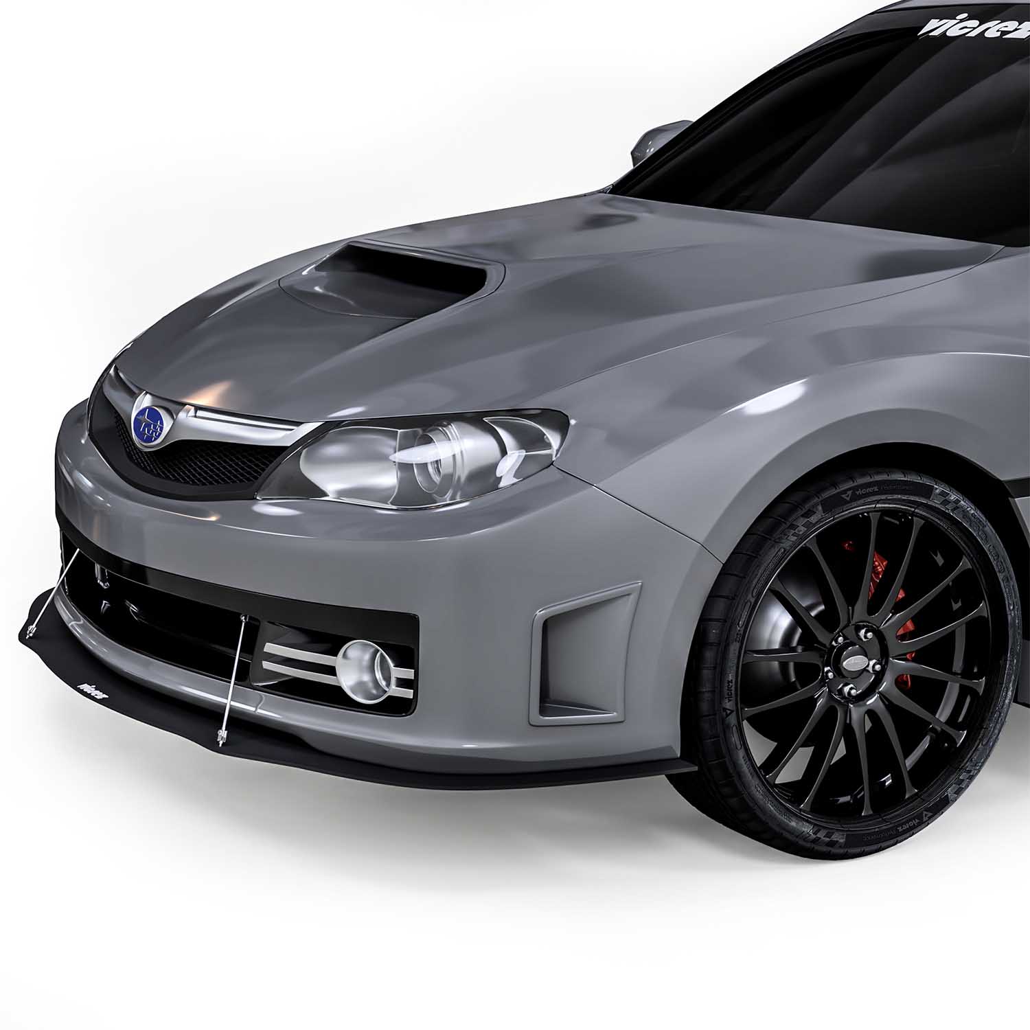 Vicrez VZ1 Style Front Bumper Splitter vz100663 | Subaru WRX/STi