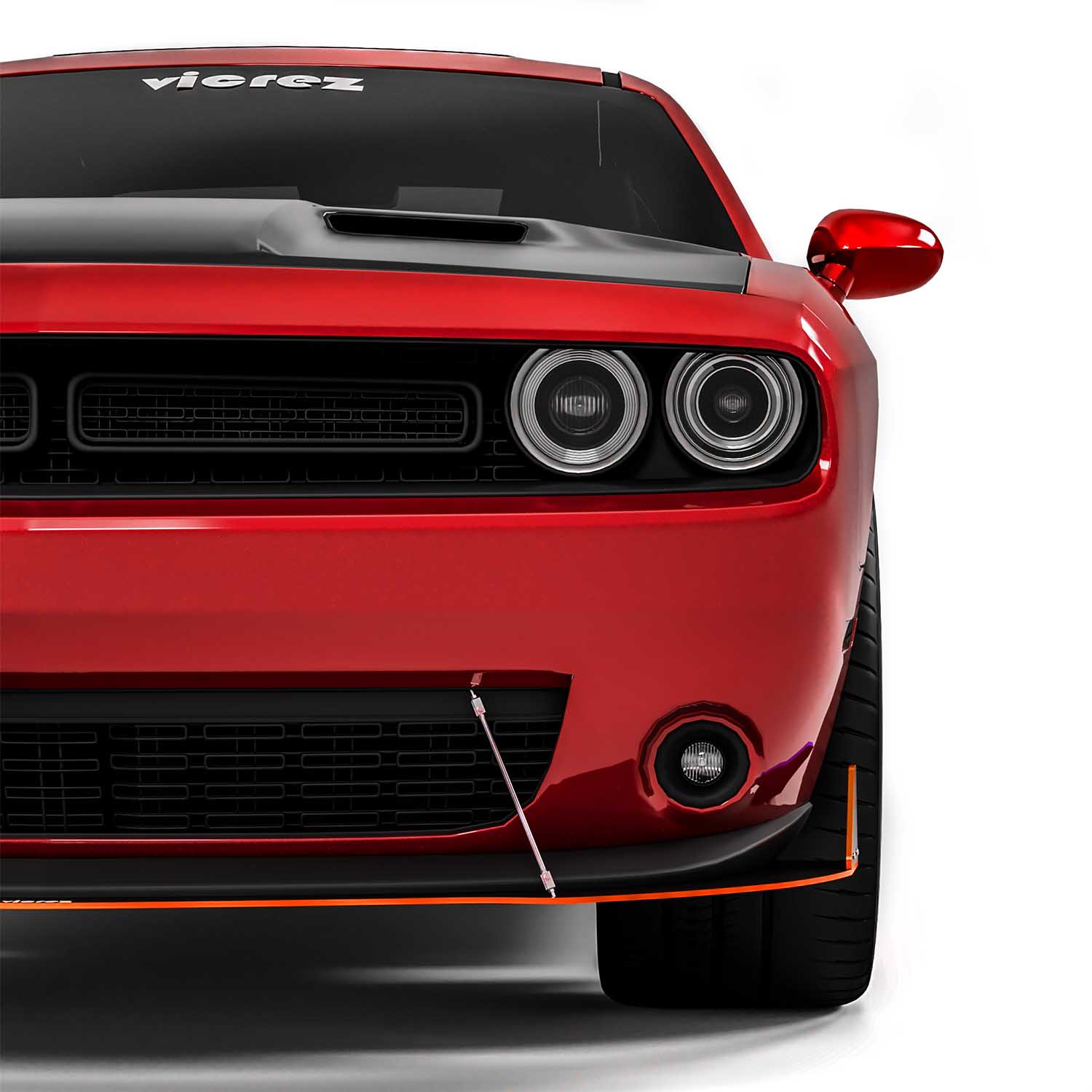Vicrez VZ Style Front Bumper Splitter vz102324 | Dodge Challenger