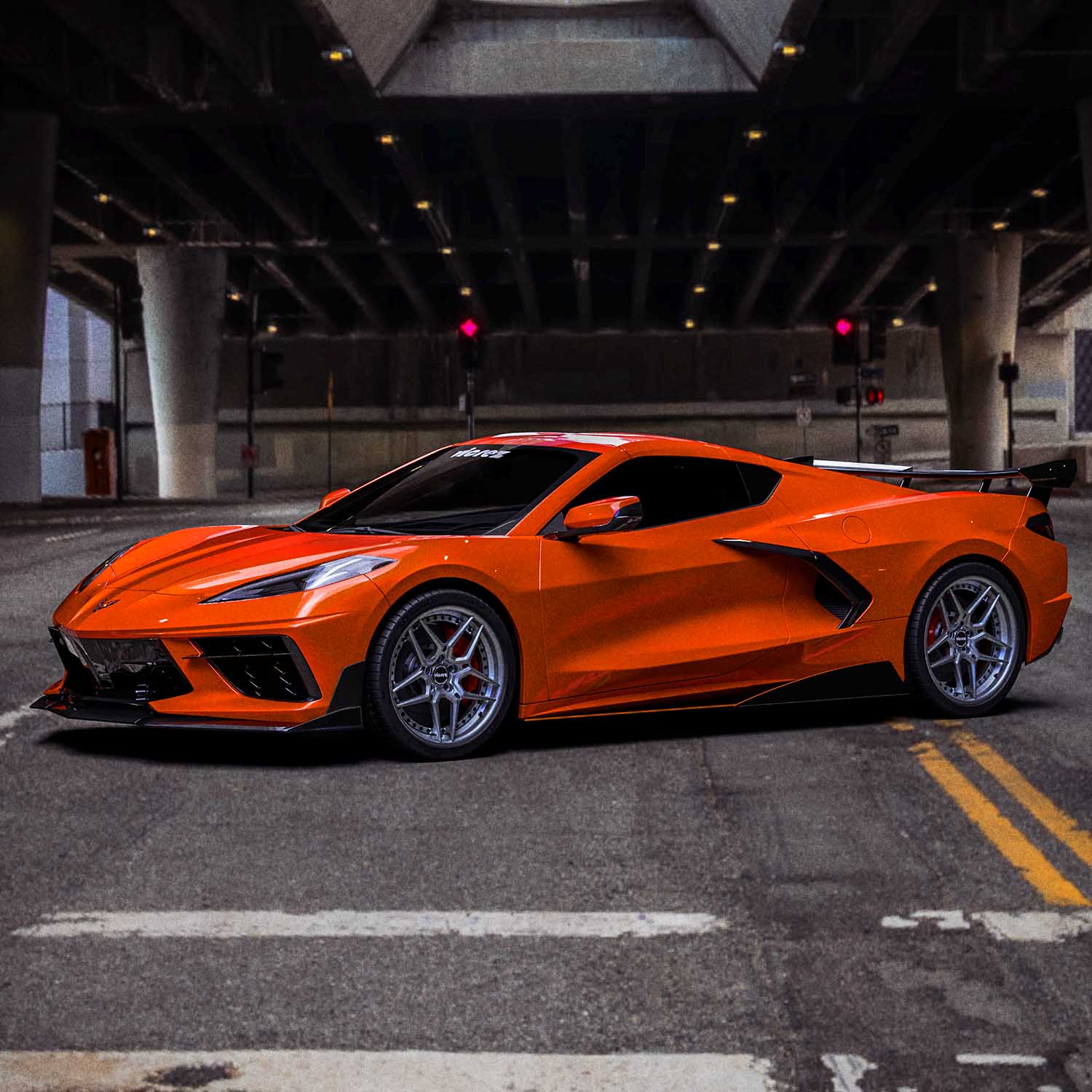 Vicrez VZR2 Style Front Bumper Lip vz102461 | Chevrolet Corvette