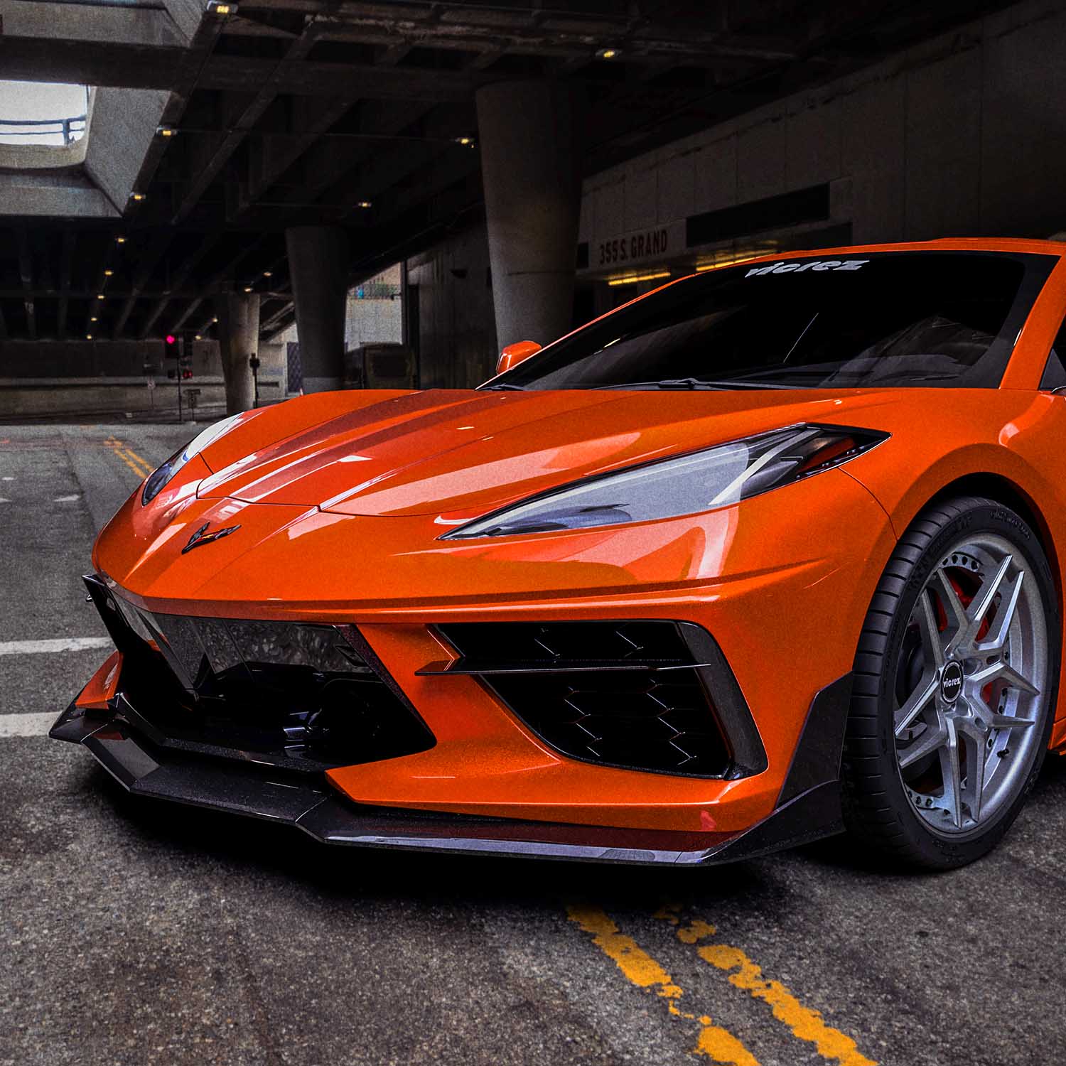 Vicrez VZR2 Style Front Bumper Lip vz102461 | Chevrolet Corvette