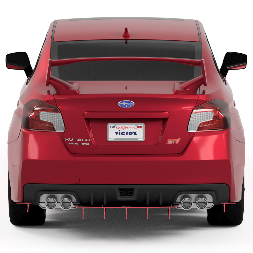Vicrez Zonari VR5 Rear Diffuser vz103477 | Subaru WRX/ STI 2015
