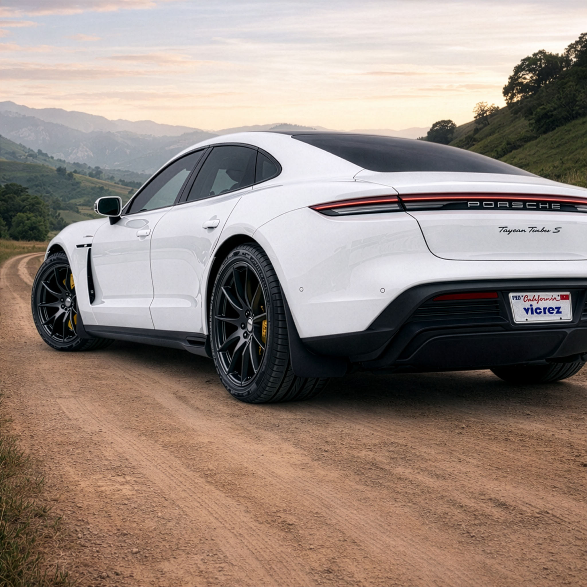 Vicrez Mud Flaps Rear vz103316 | Porsche Taycan 2020-2026 | Vicrez.com