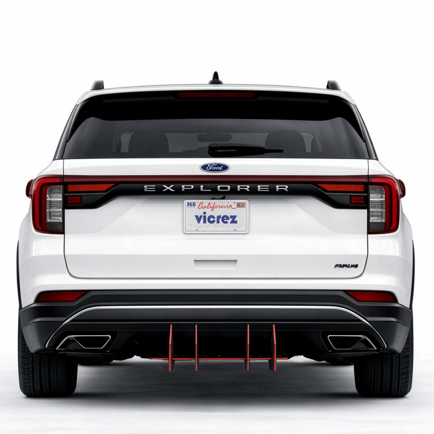 Vicrez Centa VR4 Rear Diffuser vz104019 | Ford Explorer 2017-2026