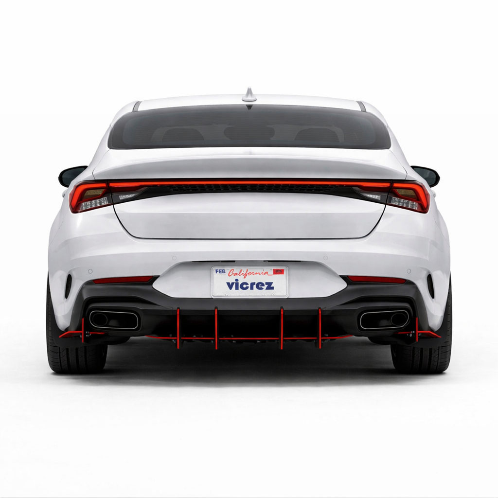 Vicrez Genali VR2 Rear Diffuser vz104132 | Kia K5 2021-2026