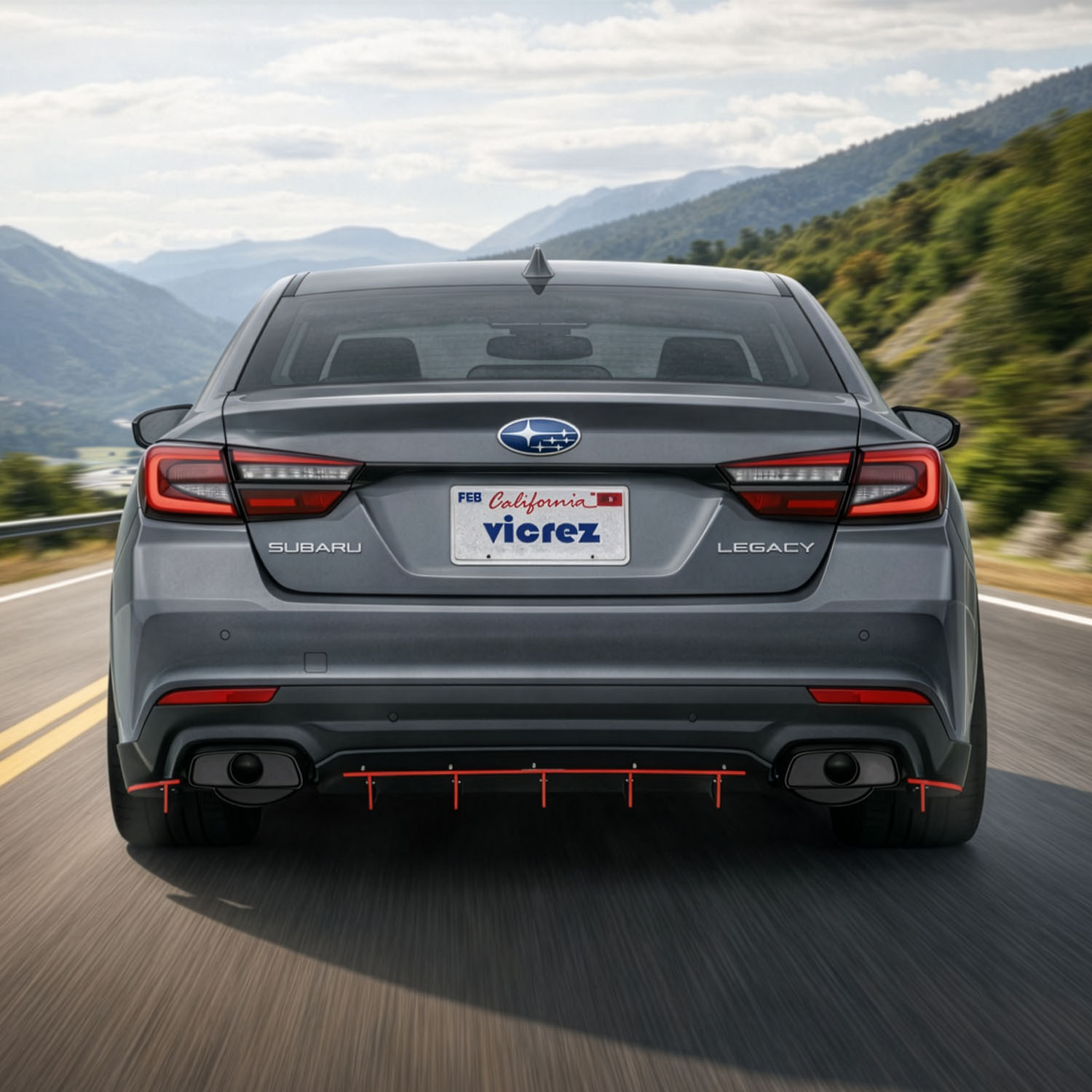 Vicrez Jesky VR5 Rear Diffuser vz104269 | Subaru Legacy 2018-2026