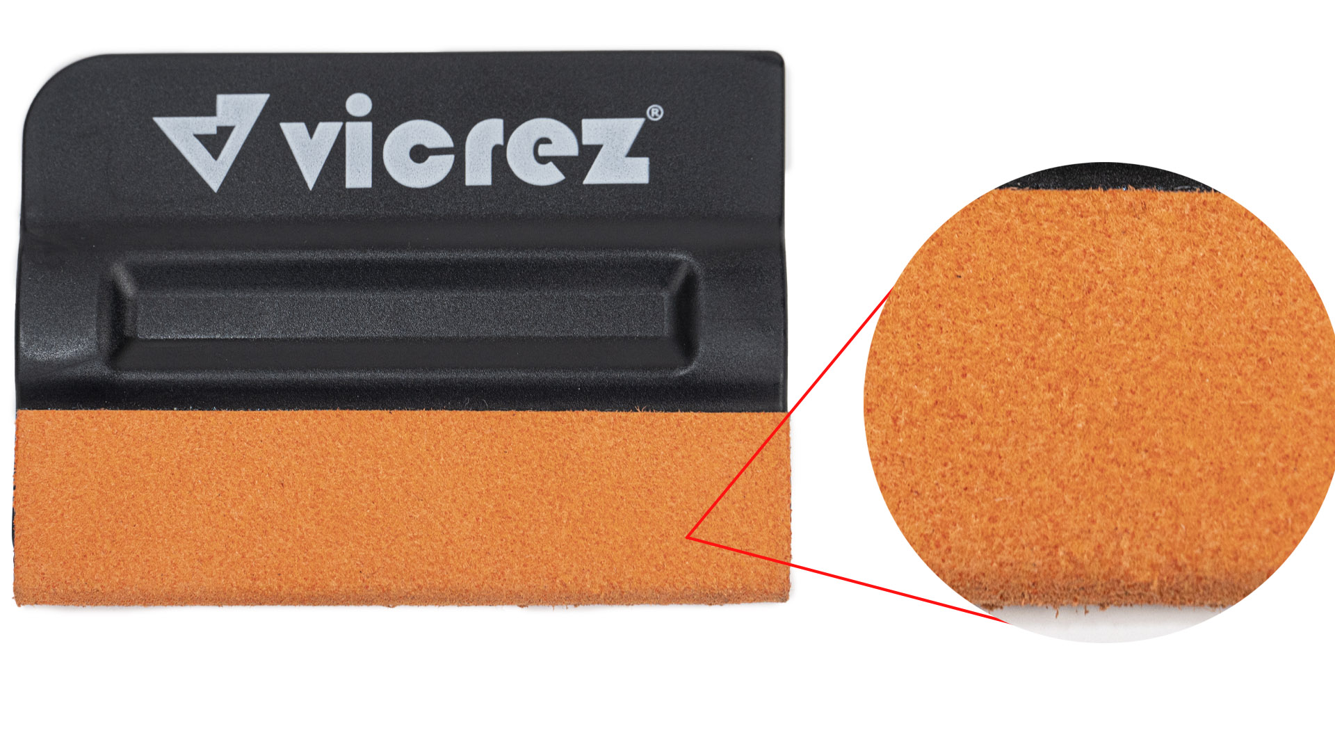 Vicrez Vinyl Pro-Tint Squeegee Orange Suede vzt164 | Vicrez.com
