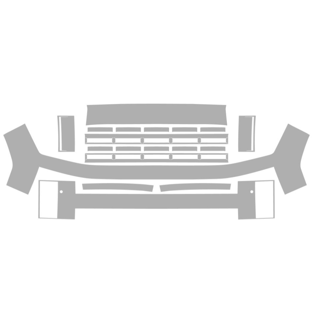 Vicrez Paint Protection PPF Pre-Cut Kit, Front Bumper, w/ 2 Sensors ...