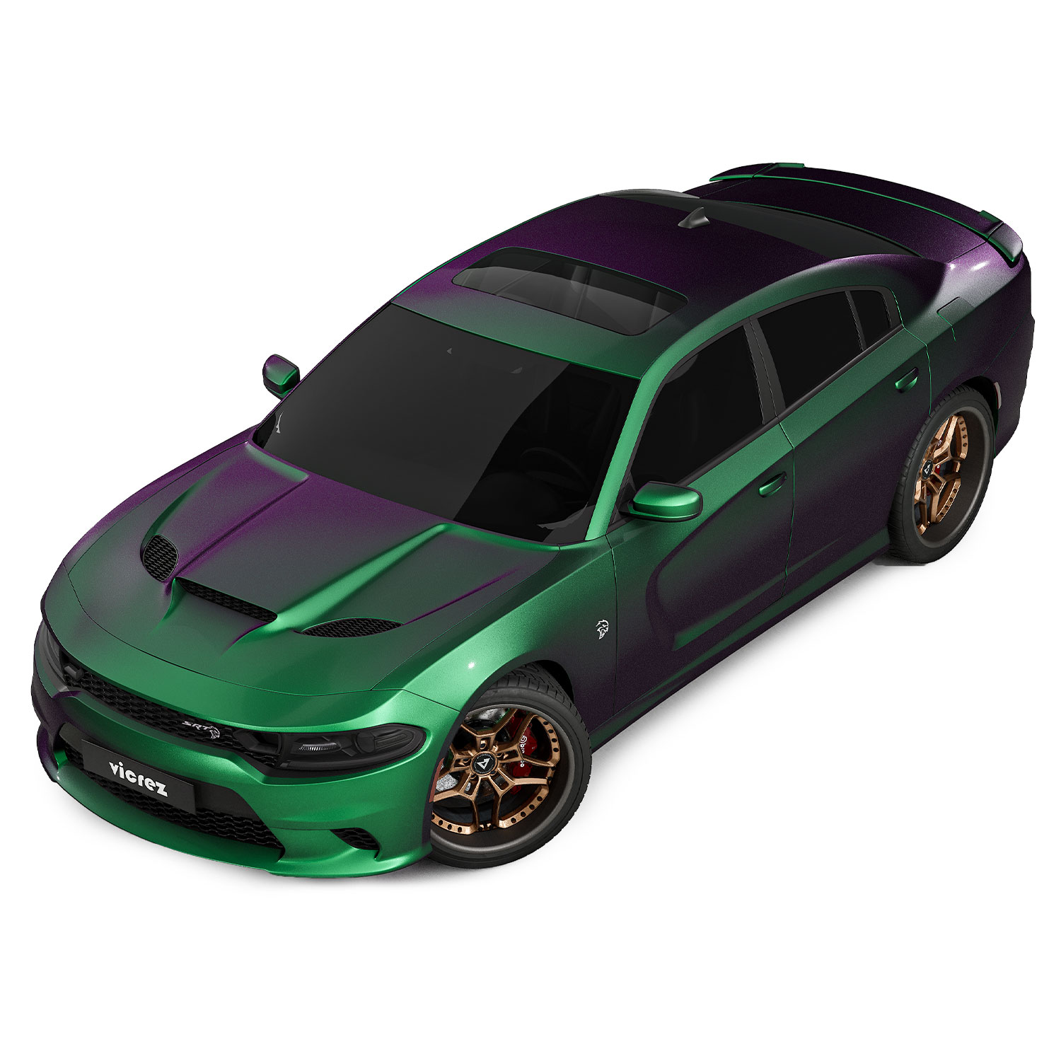 Vicrez Vinyl Car Wrap Film vzv10139 Satin Chameleon Green Morph