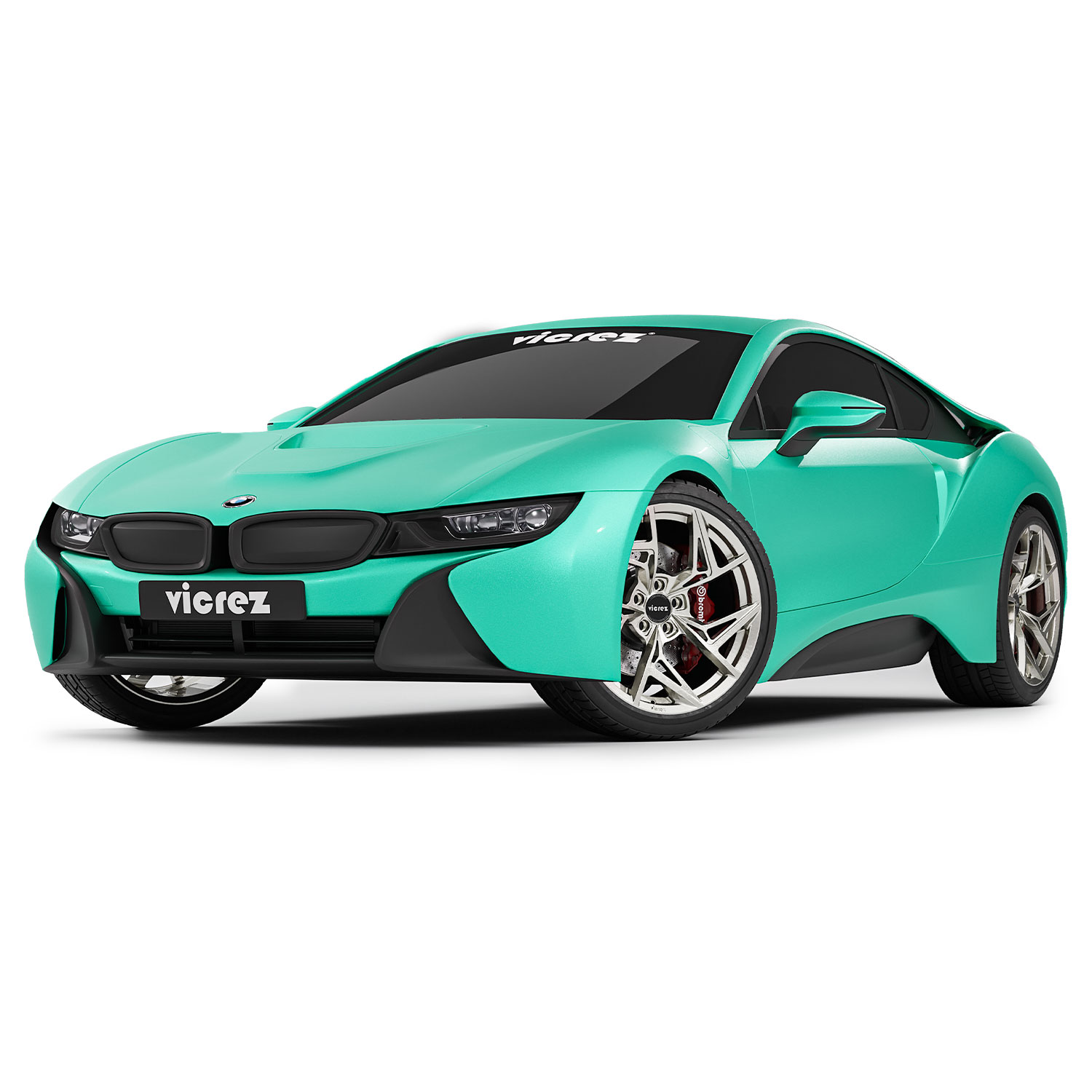 Vicrez Vinyl Car Wrap Film vzv10145 Satin Metallic Tiffany Green