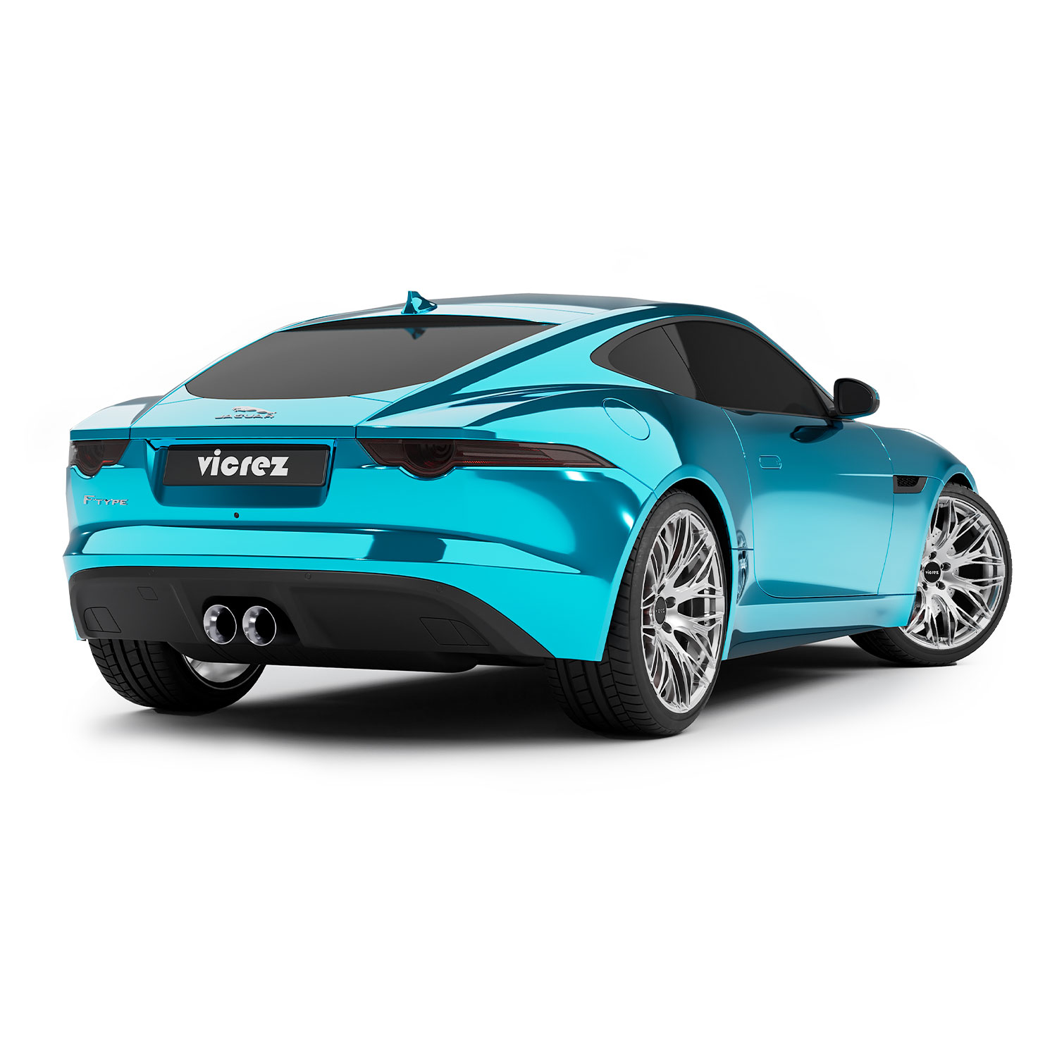 Vicrez Vinyl Car Wrap Film vzv10161 Chrome Sky Blue Specular