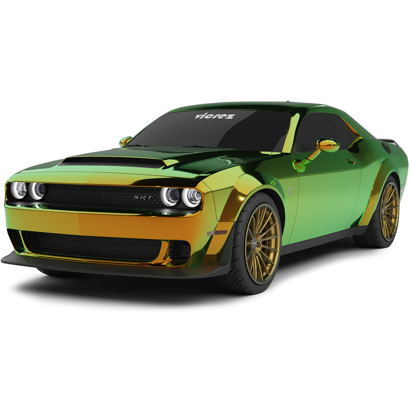 Vicrez Vinyl Car Wrap Film vzv10676 Chrome Iris Opal Green