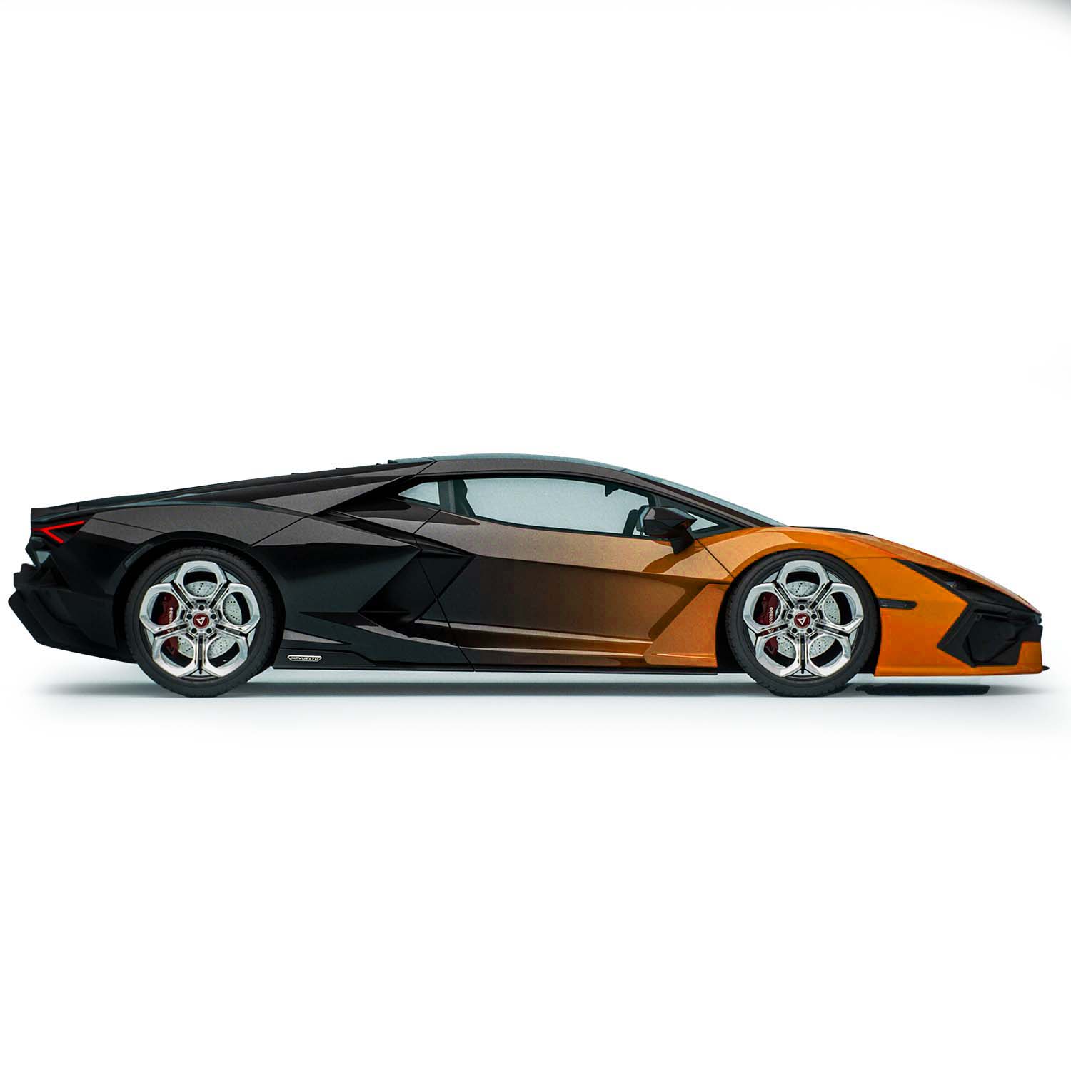 Vicrez Vinyl Car Wrap Film vzv10866 Black to Orange Horizontal