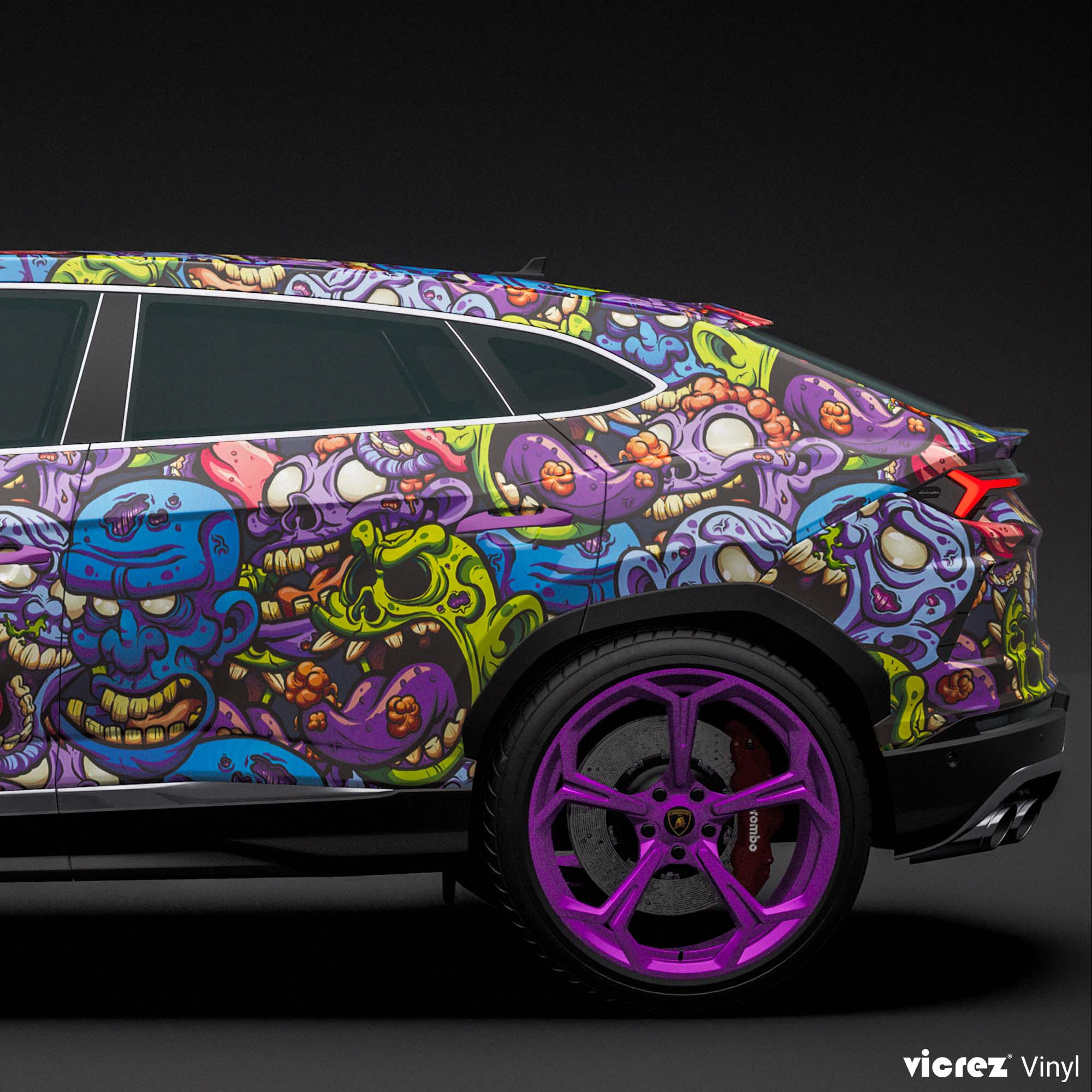 Vicrez Vinyl Car Wrap Film vzv10901 Zombie Attack | Vicrez.com