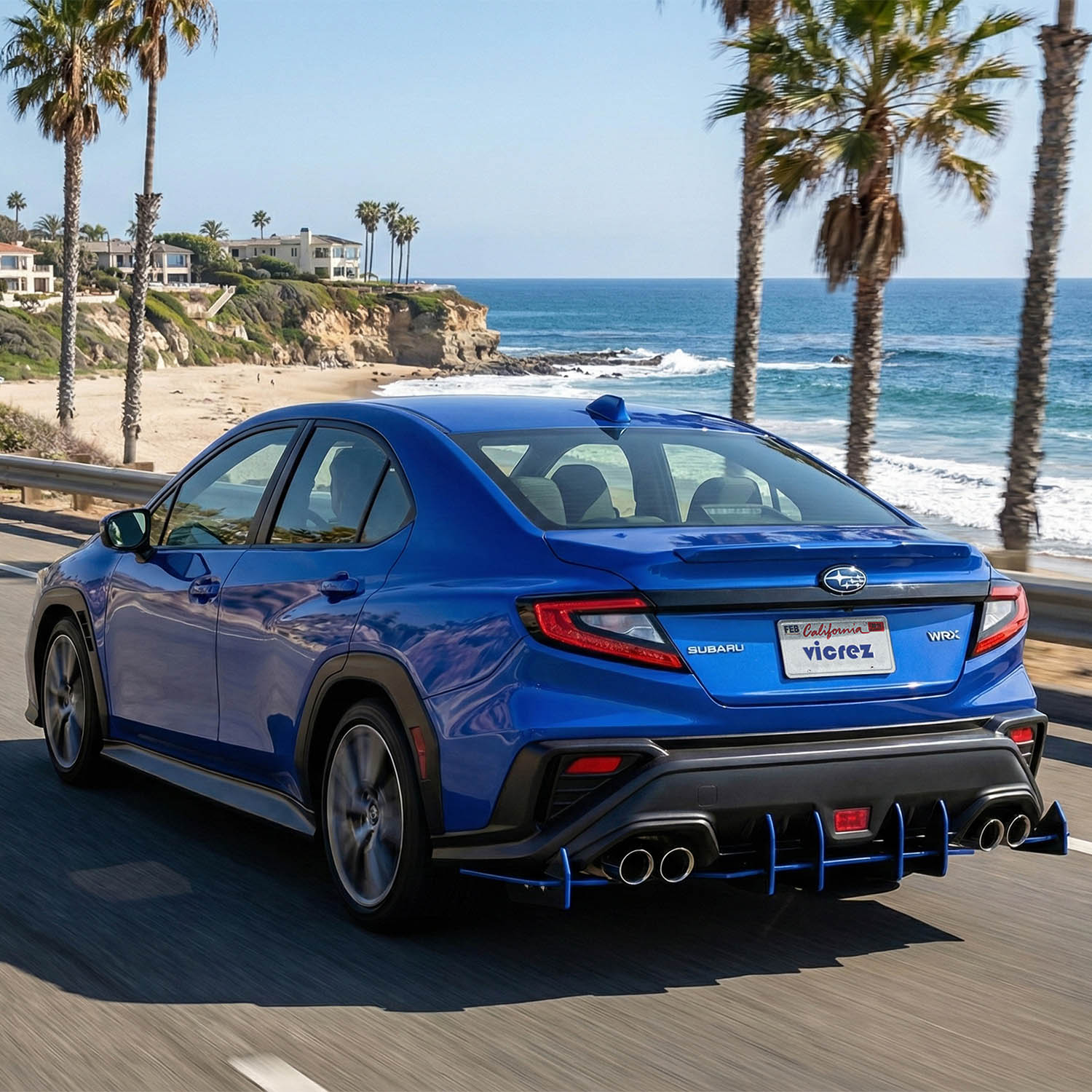 Vicrez LV2 Rear Diffuser vz101268 | Subaru WRX 2022-2026 | Vicrez.com