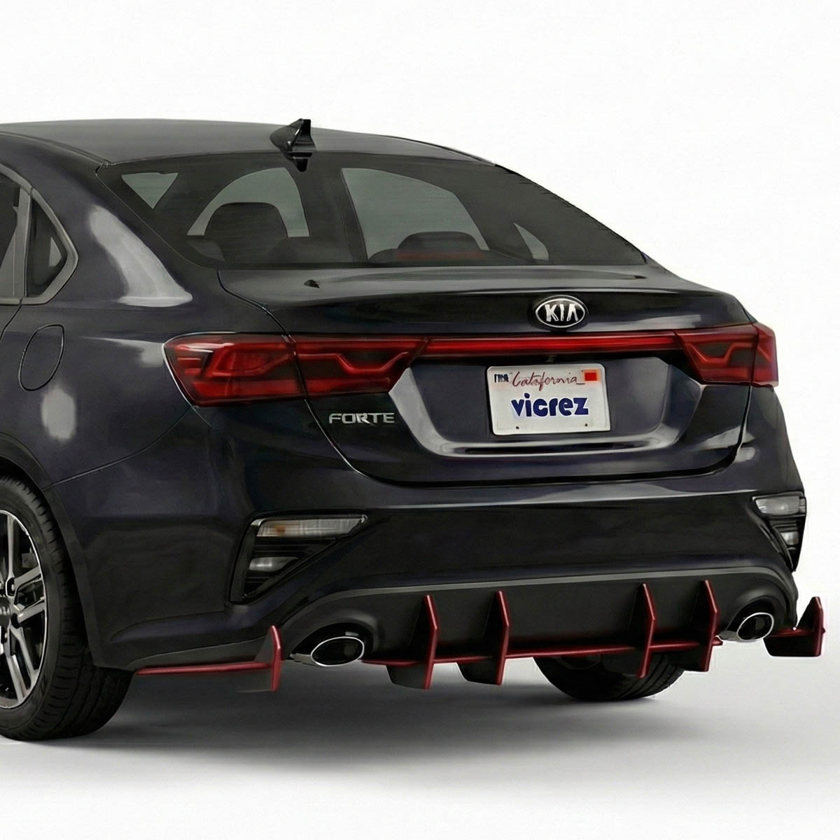 Vicrez Centa VR2 Rear Diffuser vz104127 | Kia Forte 2019-2024