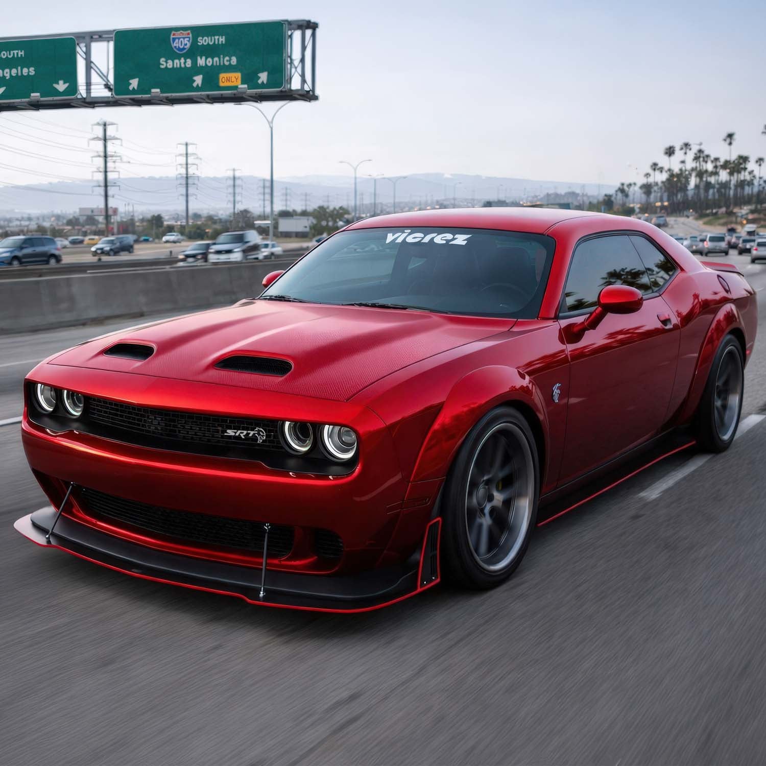 Vicrez VZW Front Bumper Lip Splitter vz101847 | Dodge Challenger