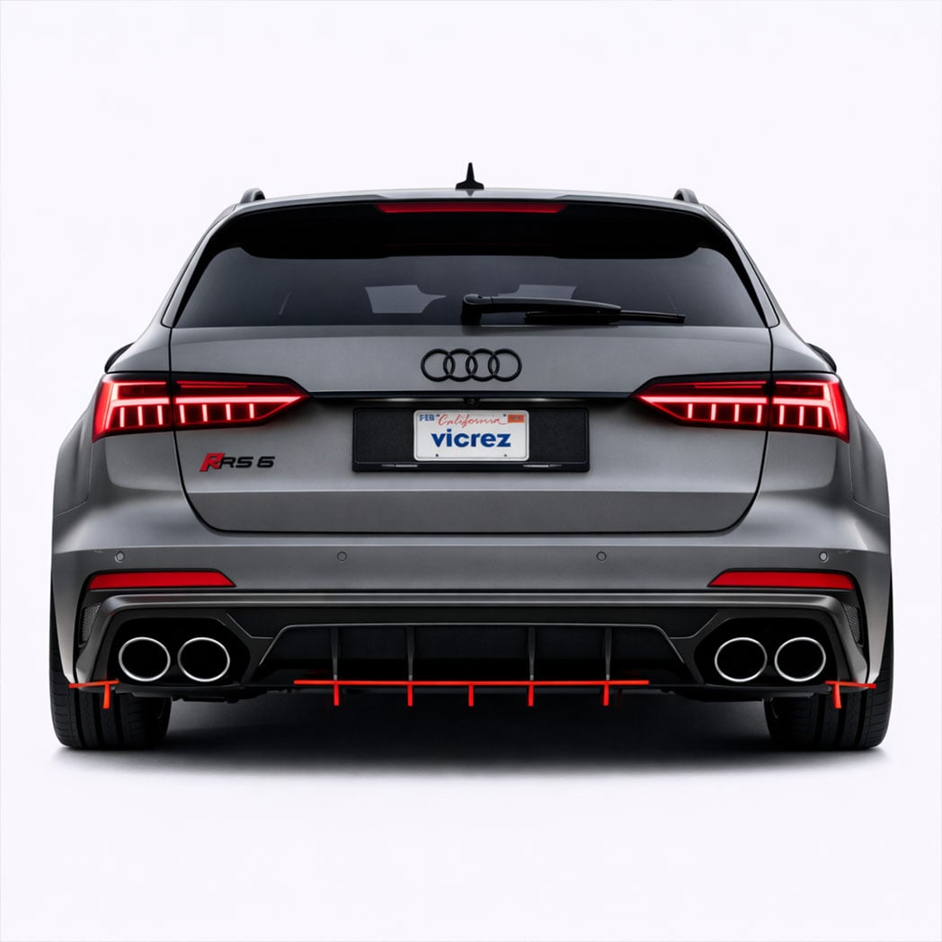 Vicrez Zonari VR5 Rear Diffuser vz103795 | Audi RS6 Avant 2021