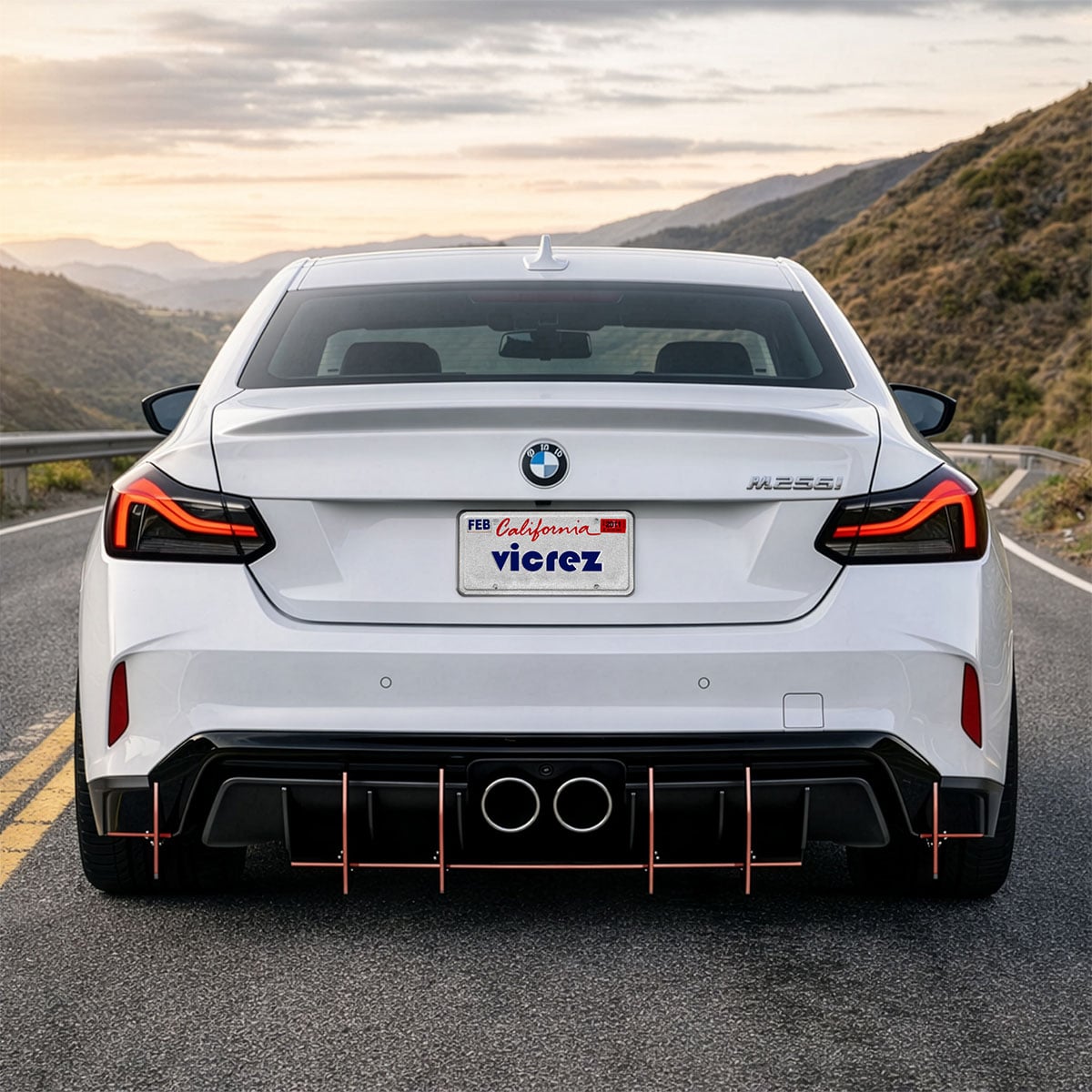 Vicrez Centa VR2 Rear Diffuser vz103876 | BMW 2-Series 2022-2026