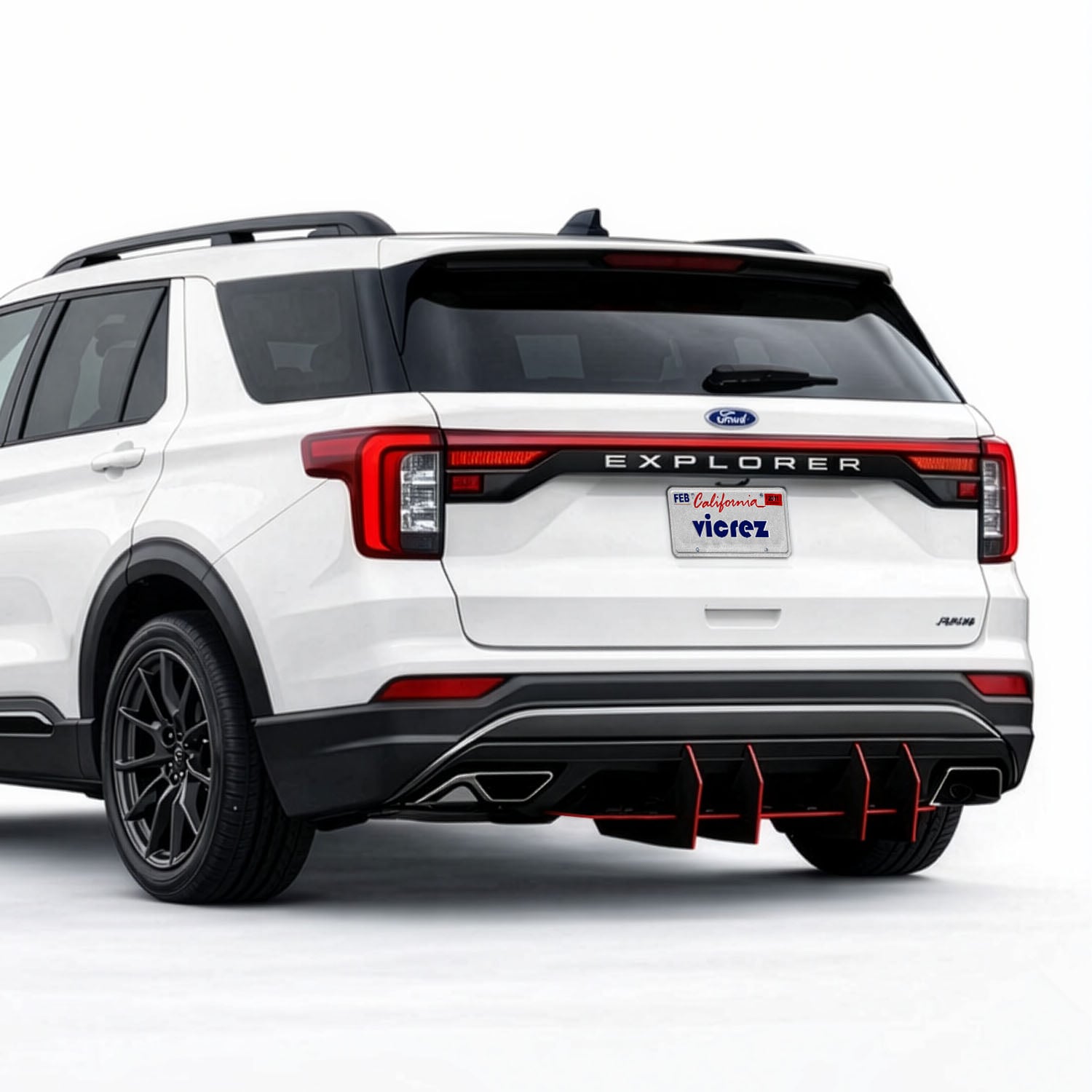 Vicrez Centa VR4 Rear Diffuser vz104019 | Ford Explorer 2017-2026