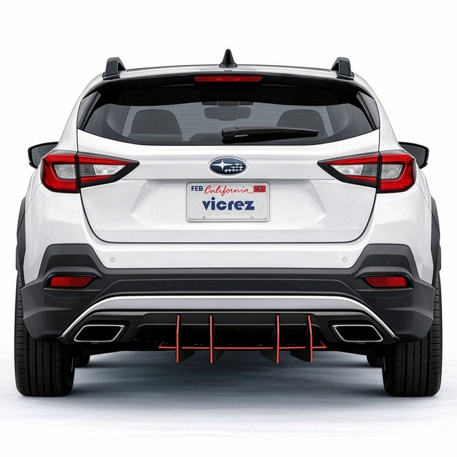 Vicrez Centa VR4 Rear Diffuser vz104247 | Subaru Crosstrek 2018