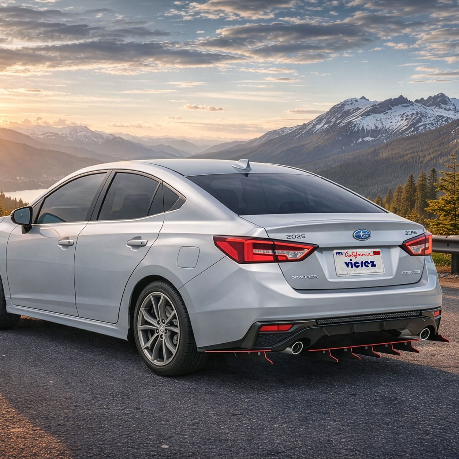 Vicrez Zonari VR5 Rear Diffuser vz104266 | Subaru Impreza 2020