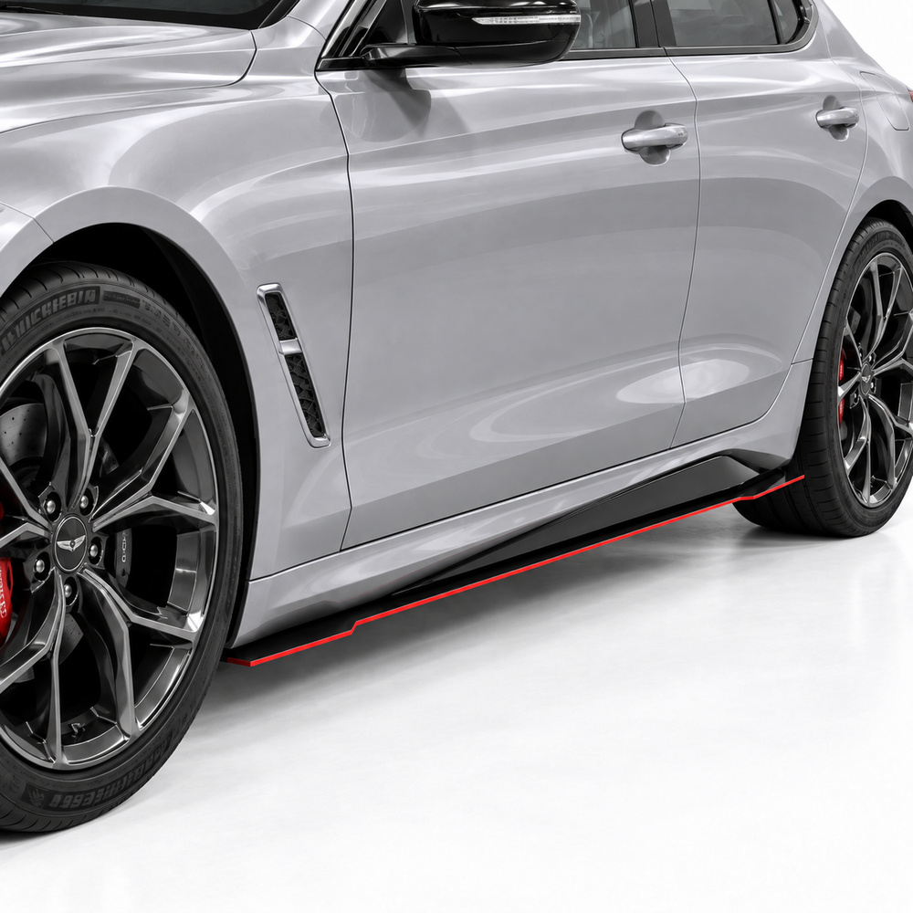 Vicrez V7R Side Skirt Splitters vz111966 | Genesis G70 2022-2026