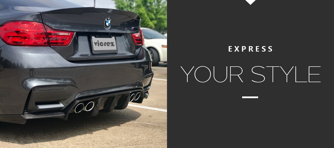 Vicrez BMW M4 F82 2014-2017 VZ3 Style Carbon Fiber Rear Wing Spoiler - vz100330